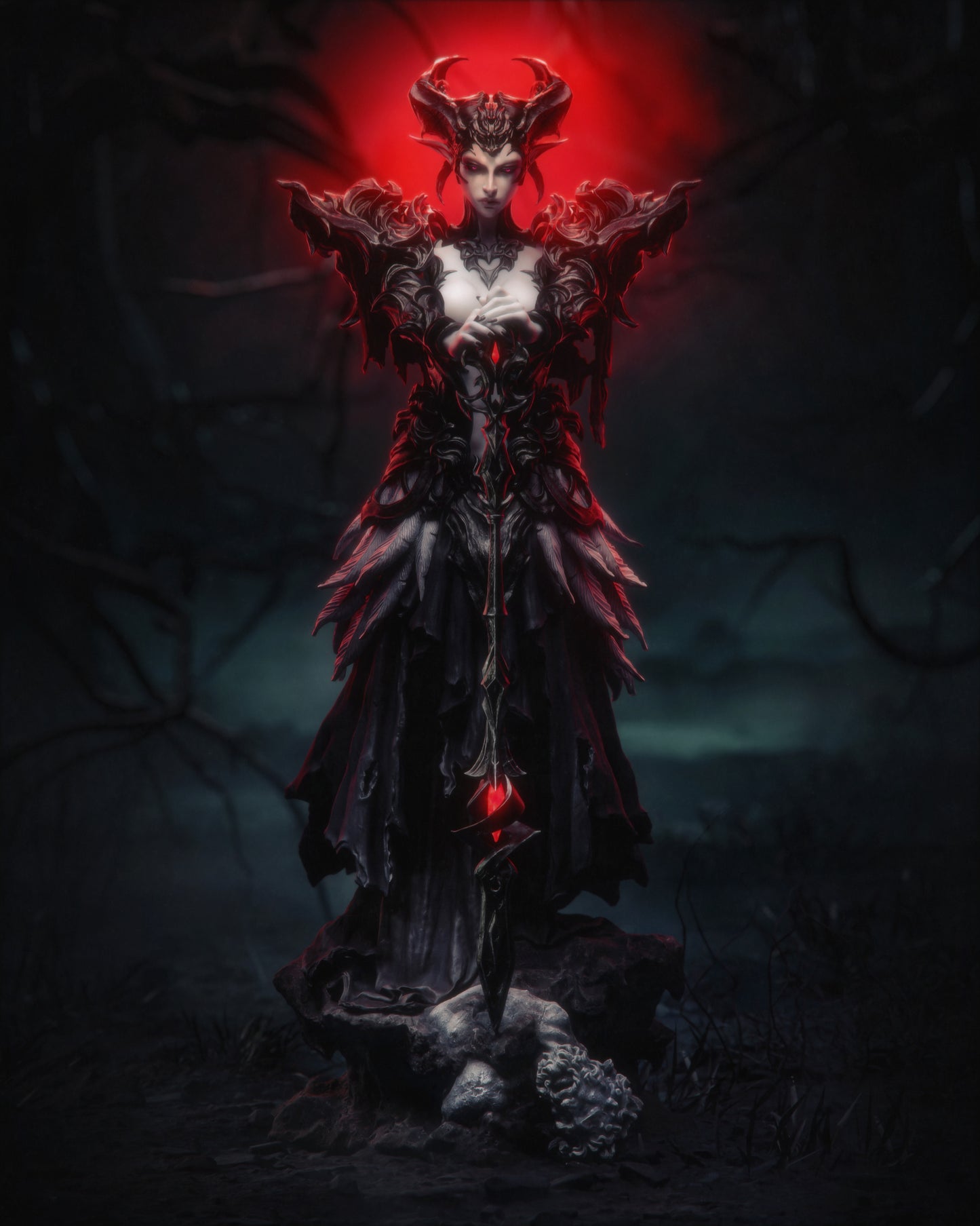 Queen of the Ashen Vale from Warcraft by CA3D | High Quality Resin Print | Painted Commissions available!