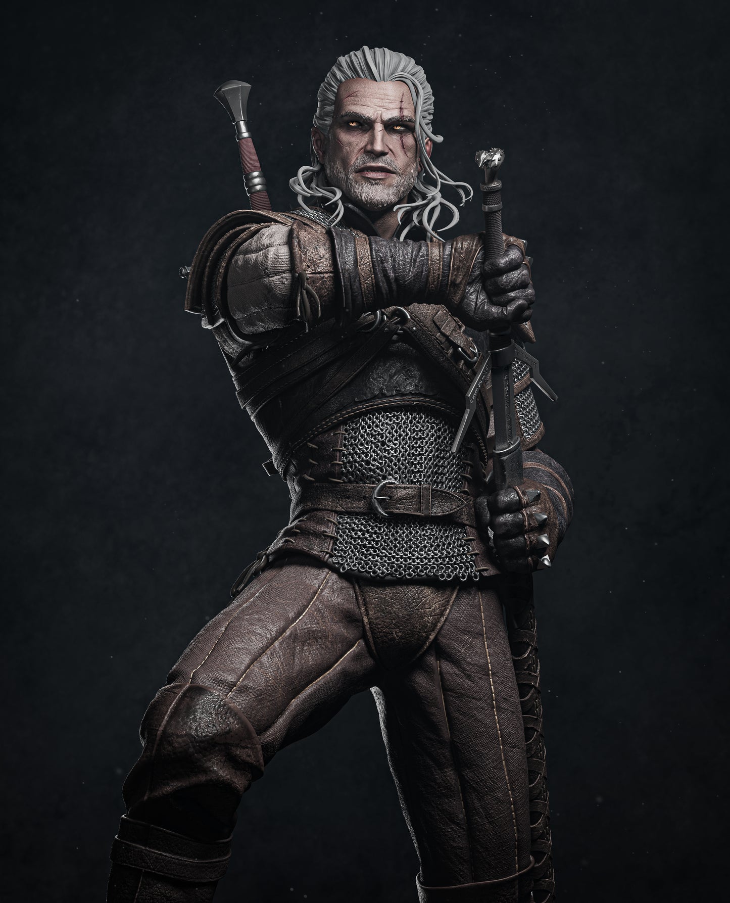 Geralt of Rivia from Witcher Fan-Made Model by CA3D - Sephiknot