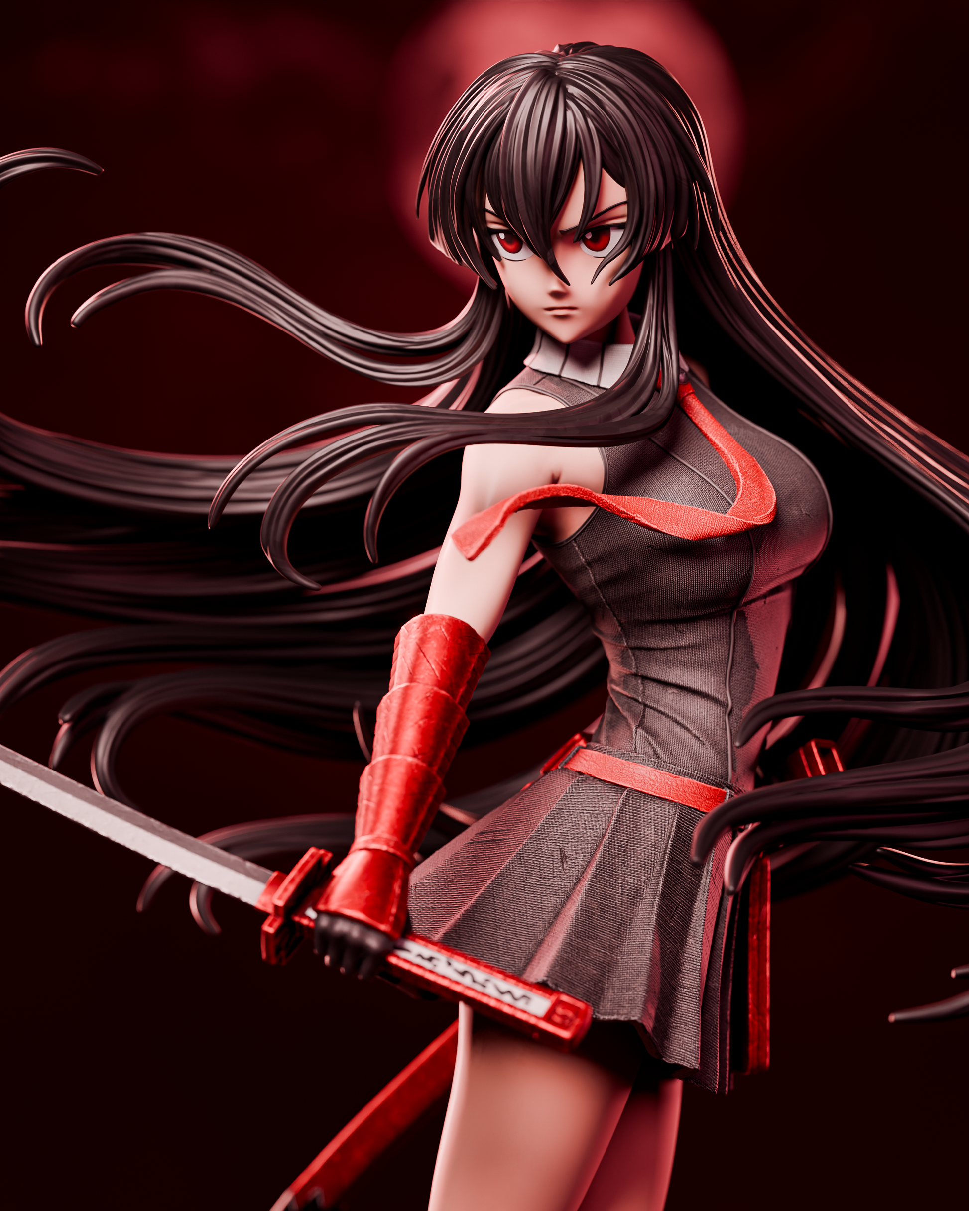 Akame from Akame ga Kill by CA3D | High Quality Resin Print | Painted Commissions available! - Sephiknot