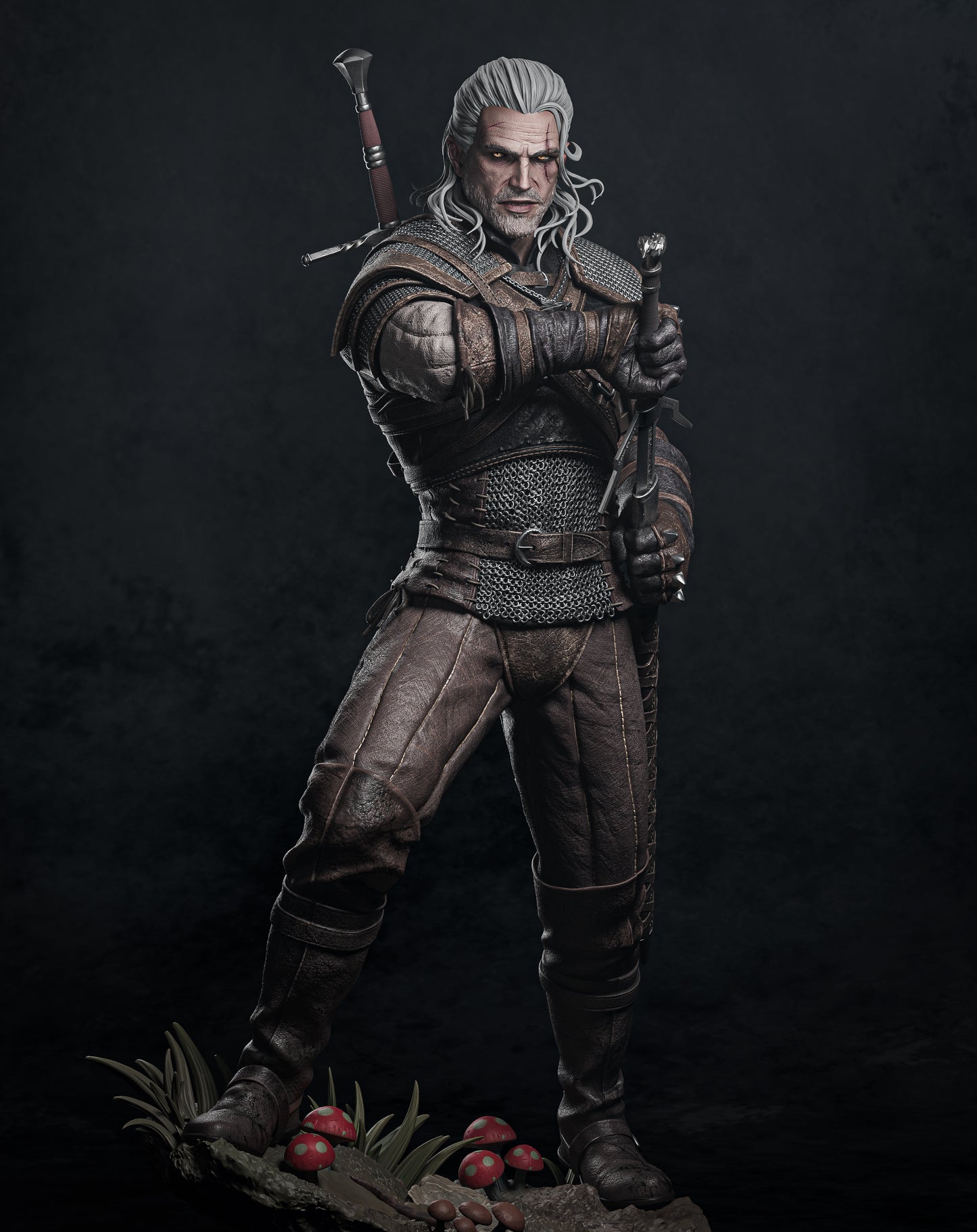Geralt of Rivia from Witcher Fan-Made Model by CA3D - Sephiknot