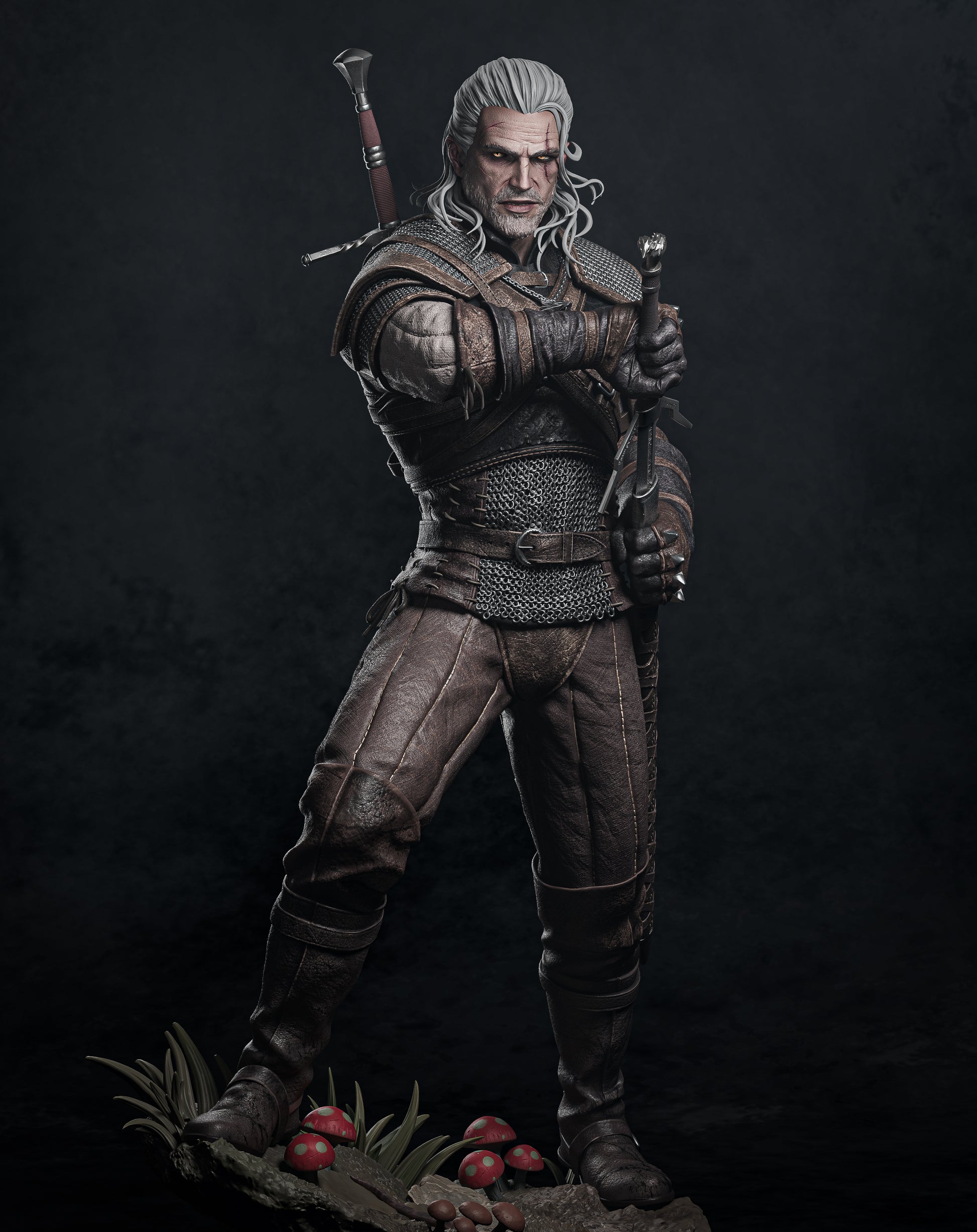 Geralt of Rivia from Witcher Fan-Made Model by CA3D - Sephiknot