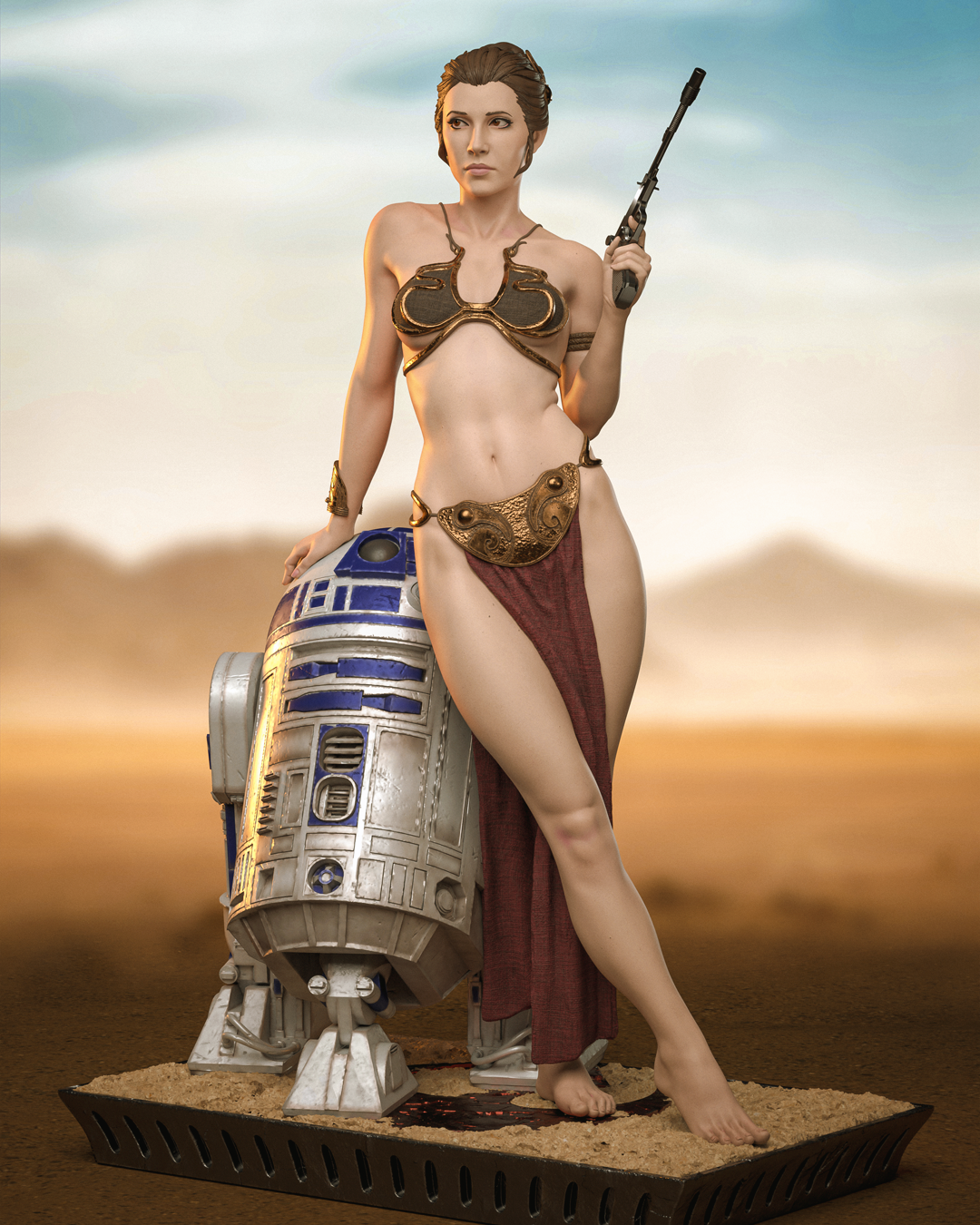 Leia from Star Wars by CA3D | High Quality Resin Print | Painted Commissions available! - Sephiknot