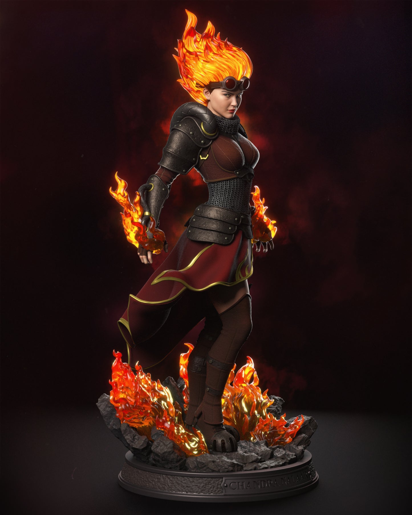 Chandra from MTG by CA3D | High Quality Resin Print | Painted Commissions available!
