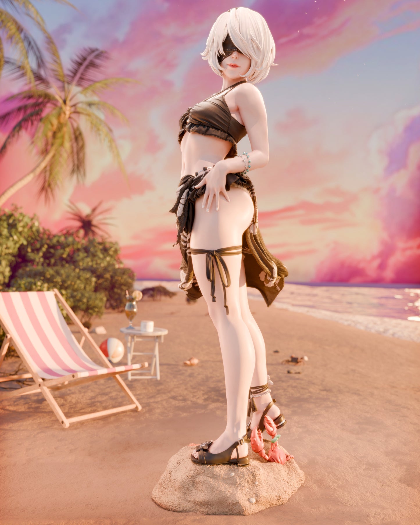 Beach 2B from Nier by CA3D | High Quality Resin Print | Painted Commissions available!