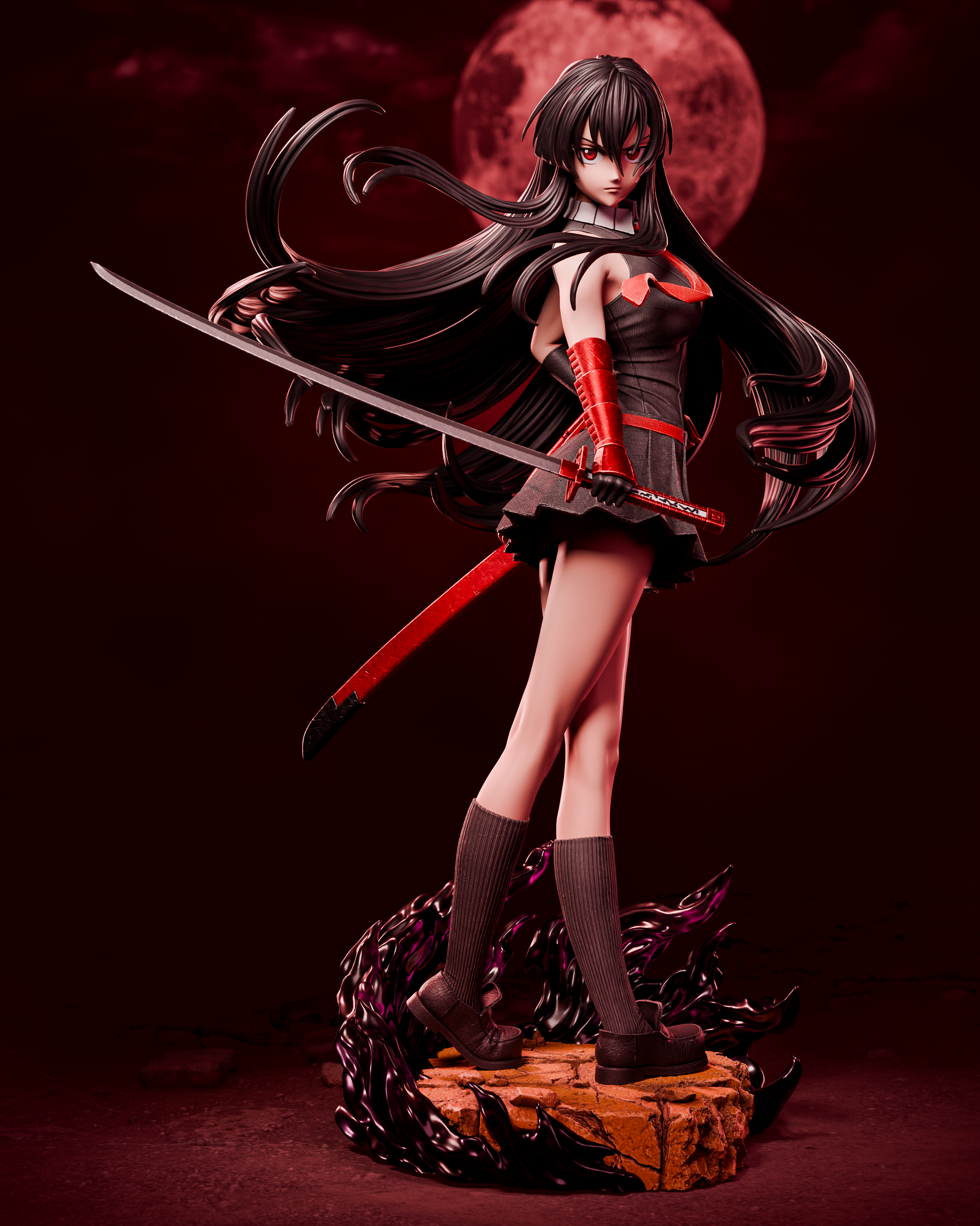 Akame from Akame ga Kill by CA3D | High Quality Resin Print | Painted Commissions available! - Sephiknot