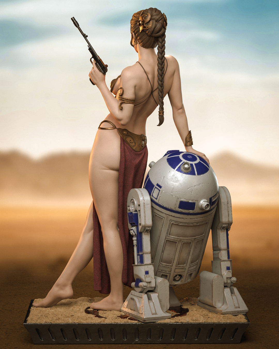 Leia from Star Wars by CA3D | High Quality Resin Print | Painted Commissions available! - Sephiknot