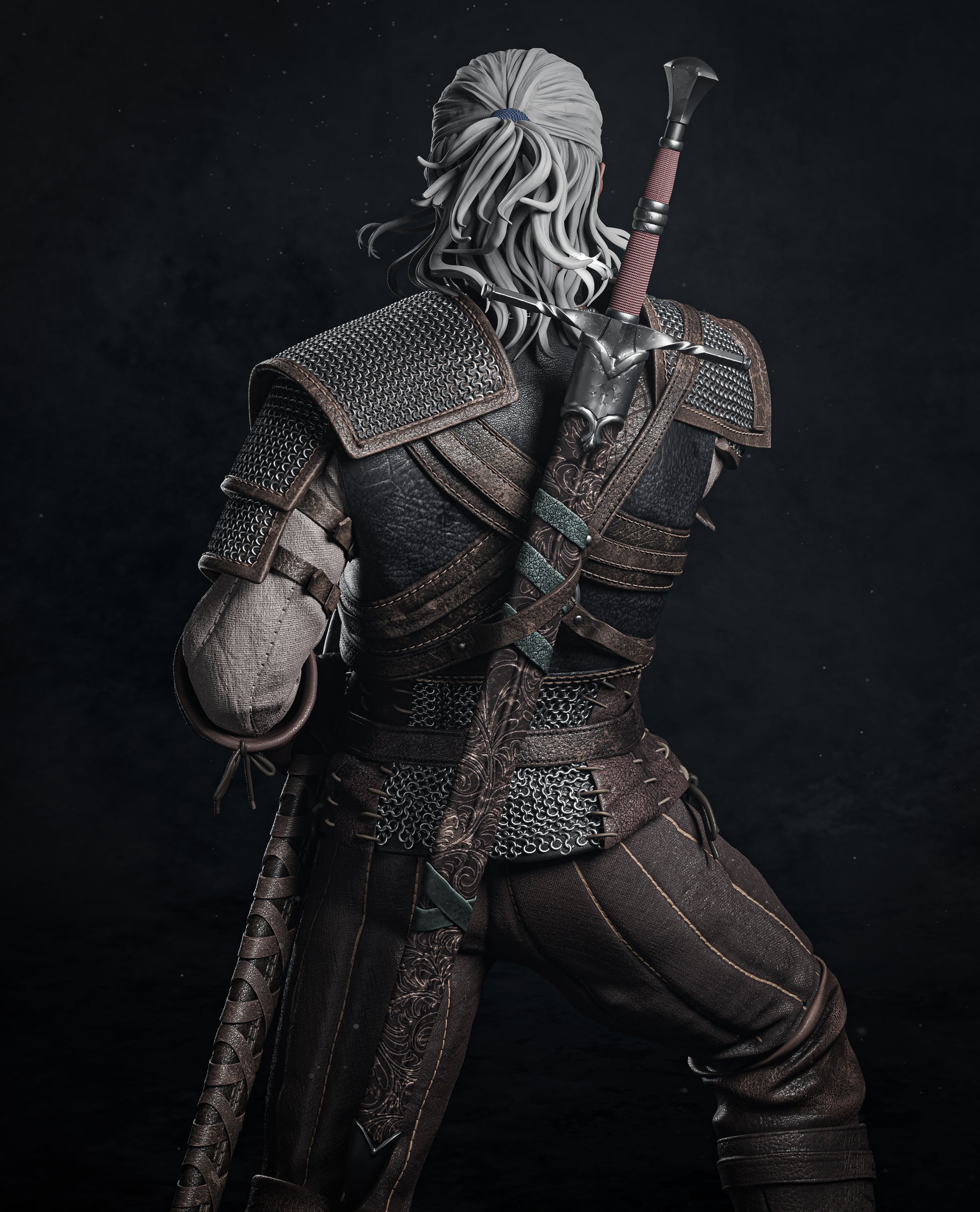 Geralt of Rivia from Witcher Fan-Made Model by CA3D - Sephiknot