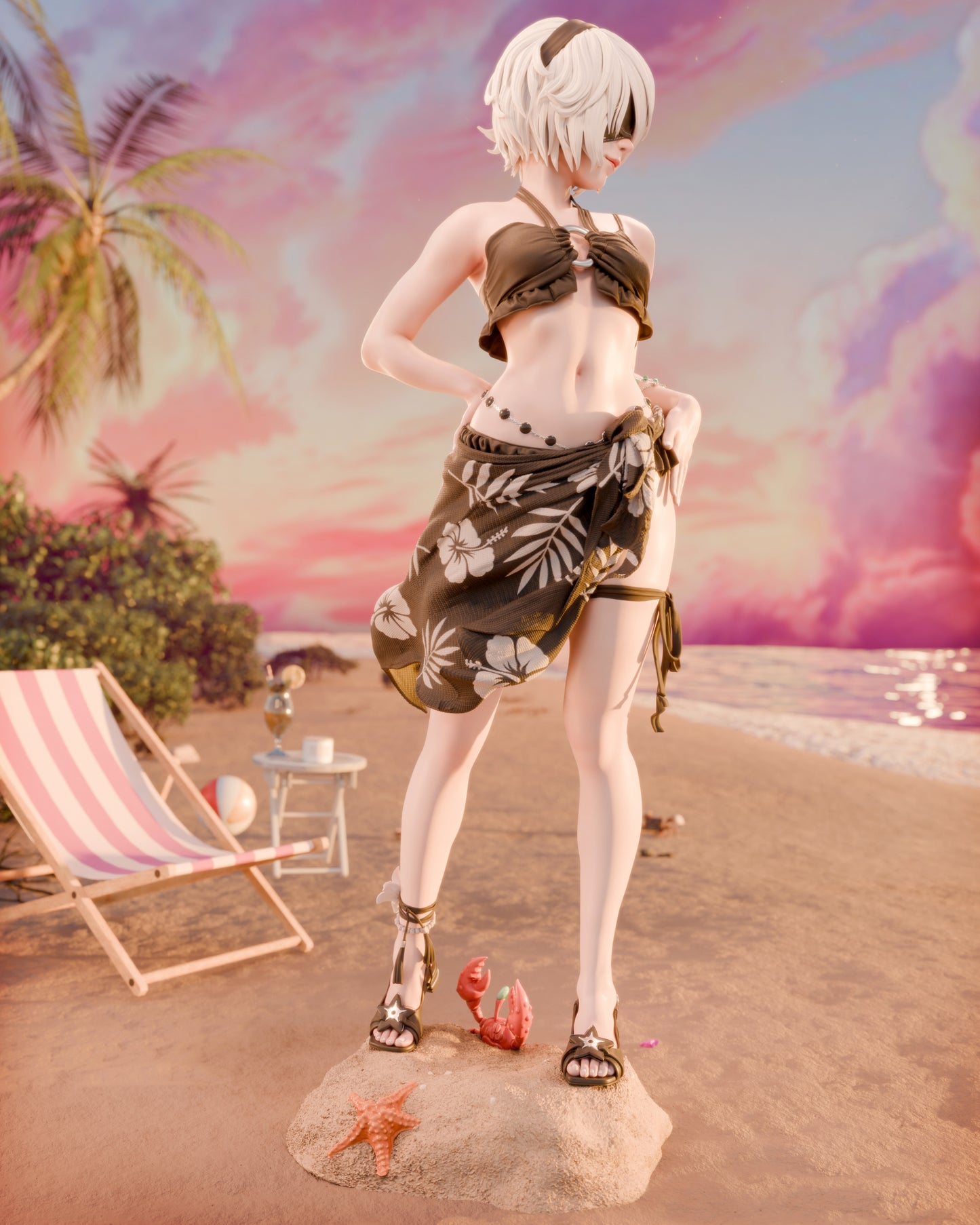 Beach 2B from Nier by CA3D | High Quality Resin Print | Painted Commissions available!