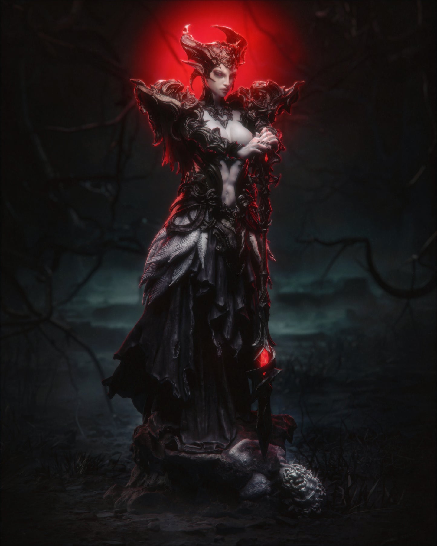 Queen of the Ashen Vale from Warcraft by CA3D | High Quality Resin Print | Painted Commissions available!