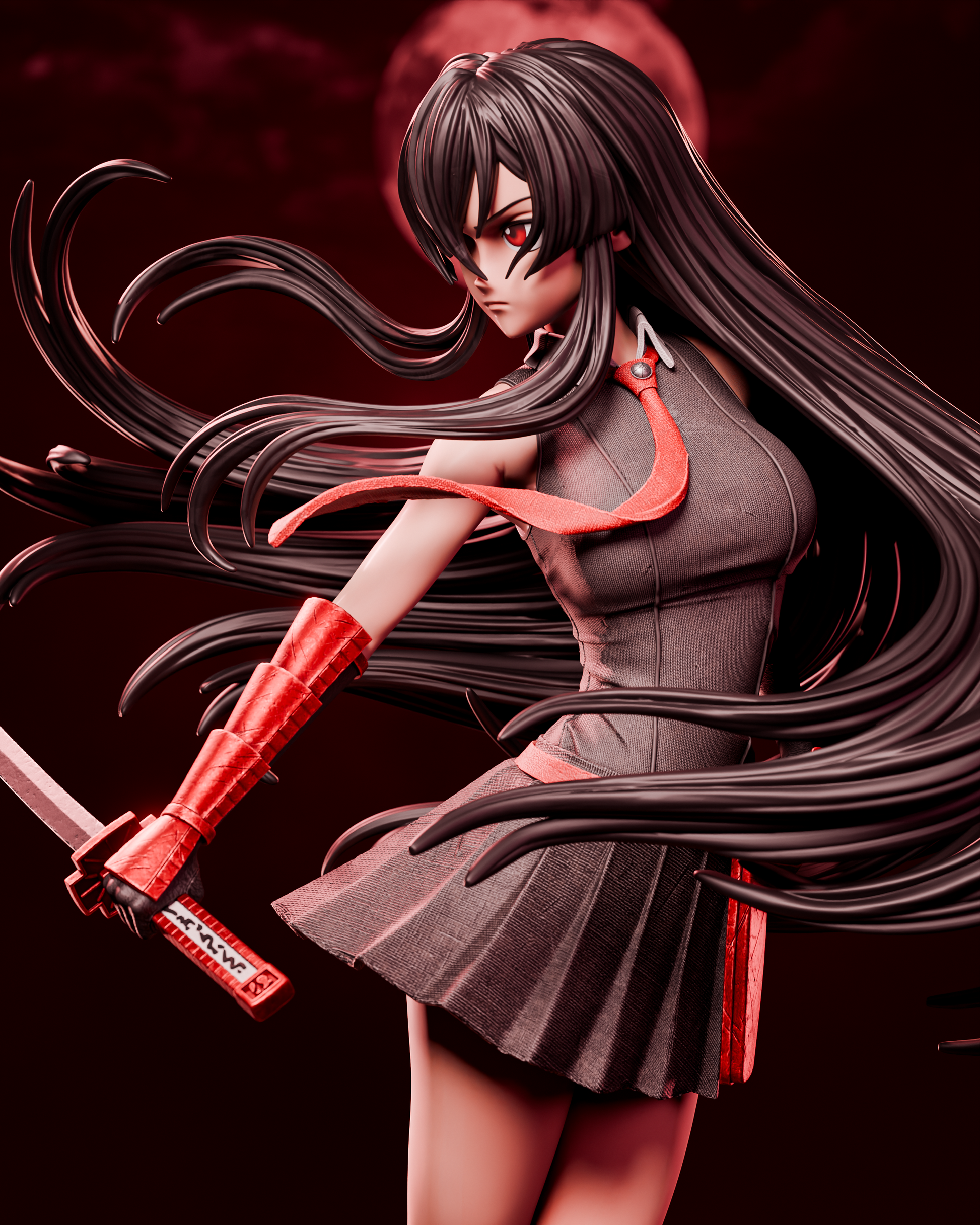 Akame from Akame ga Kill by CA3D | High Quality Resin Print | Painted Commissions available! - Sephiknot