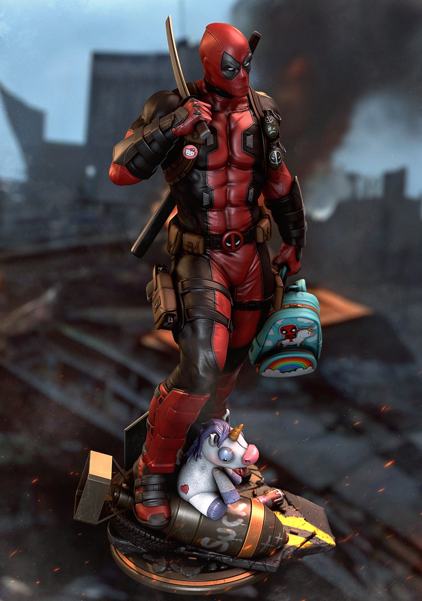Deadpool by CA3D | High Quality Resin Print | Painted Commissions available!