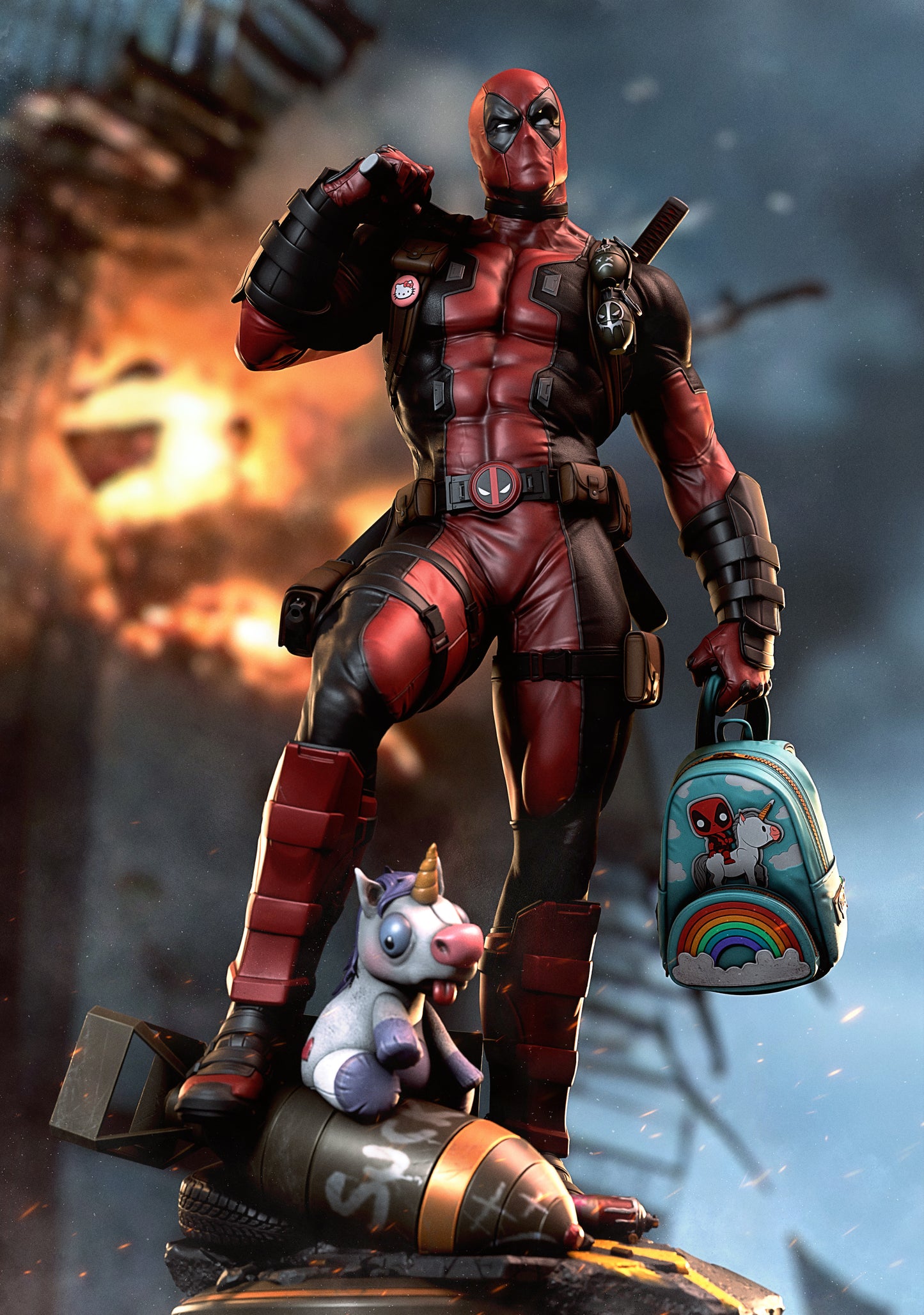 Deadpool by CA3D | High Quality Resin Print | Painted Commissions available!
