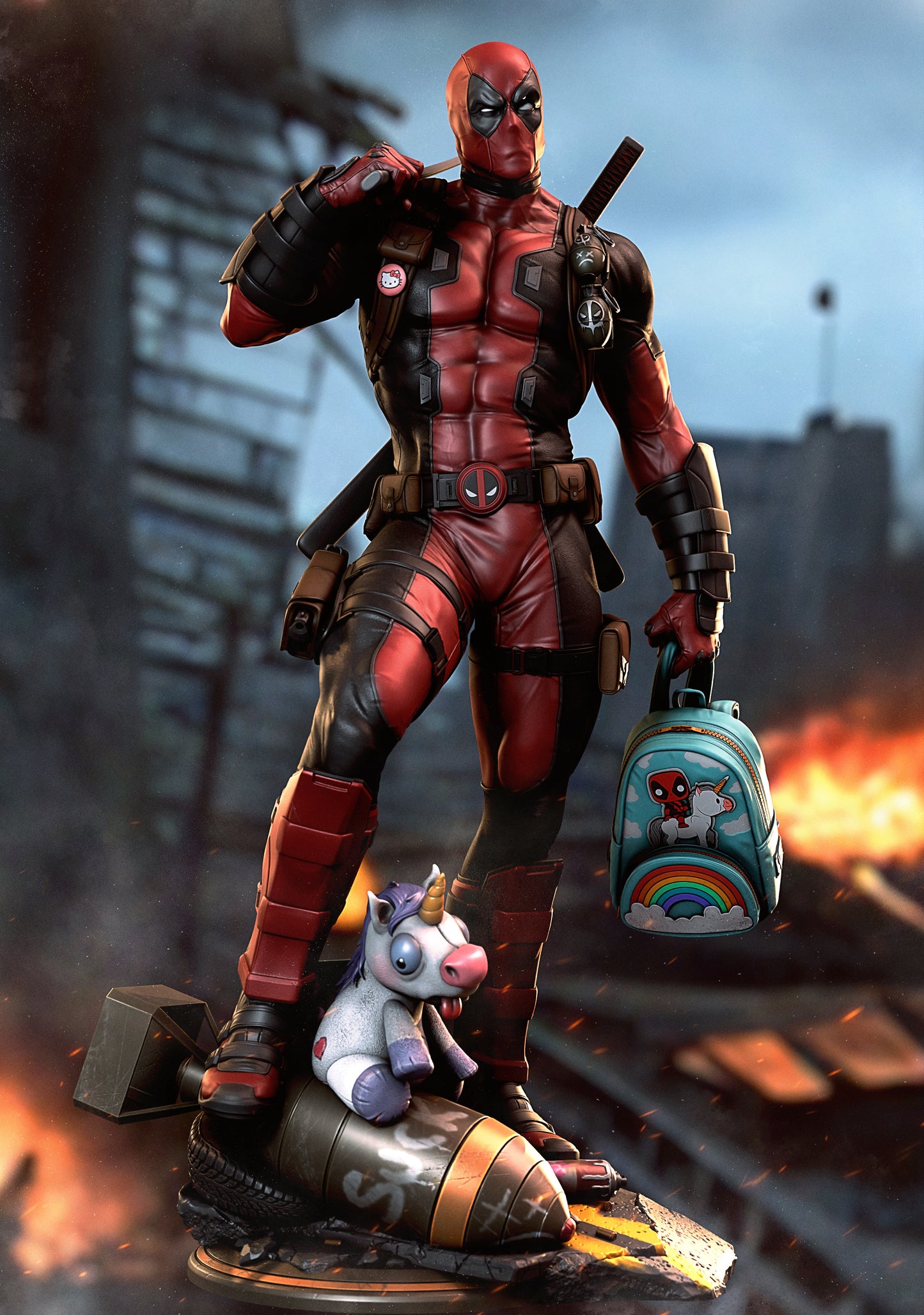 Deadpool by CA3D | High Quality Resin Print | Painted Commissions available!