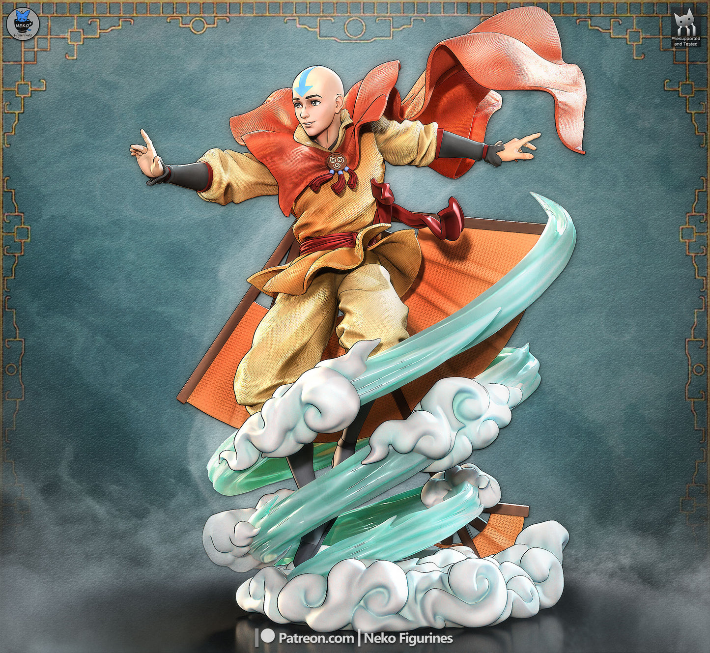 Aang from Avatar by Neko Figurines | High Quality Resin Print | Painted Commissions available!