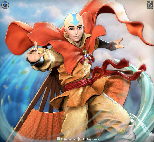 Aang from Avatar by Neko Figurines | High Quality Resin Print | Painted Commissions available!