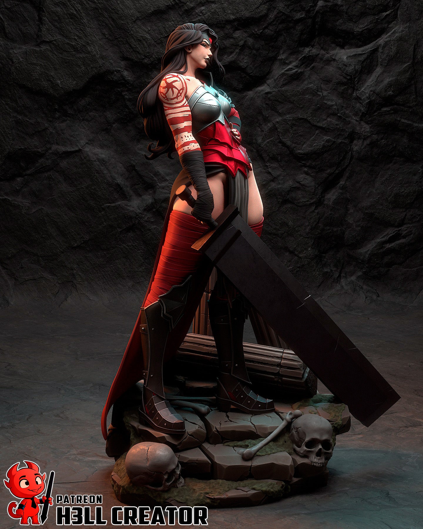 Wonder Woman by h3ll creator | High Quality Resin Print | Painted Commissions available!