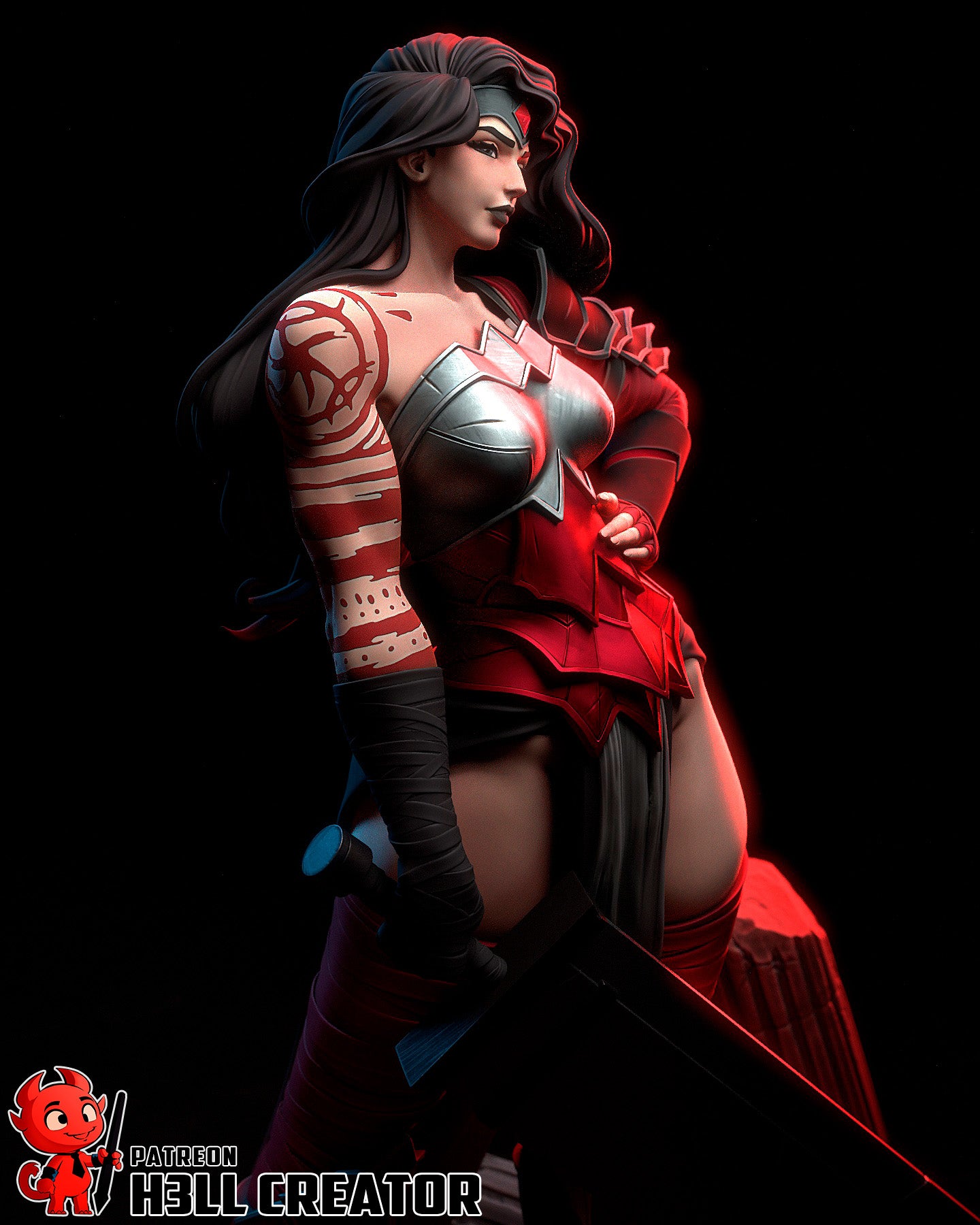 Wonder Woman by h3ll creator | High Quality Resin Print | Painted Commissions available!