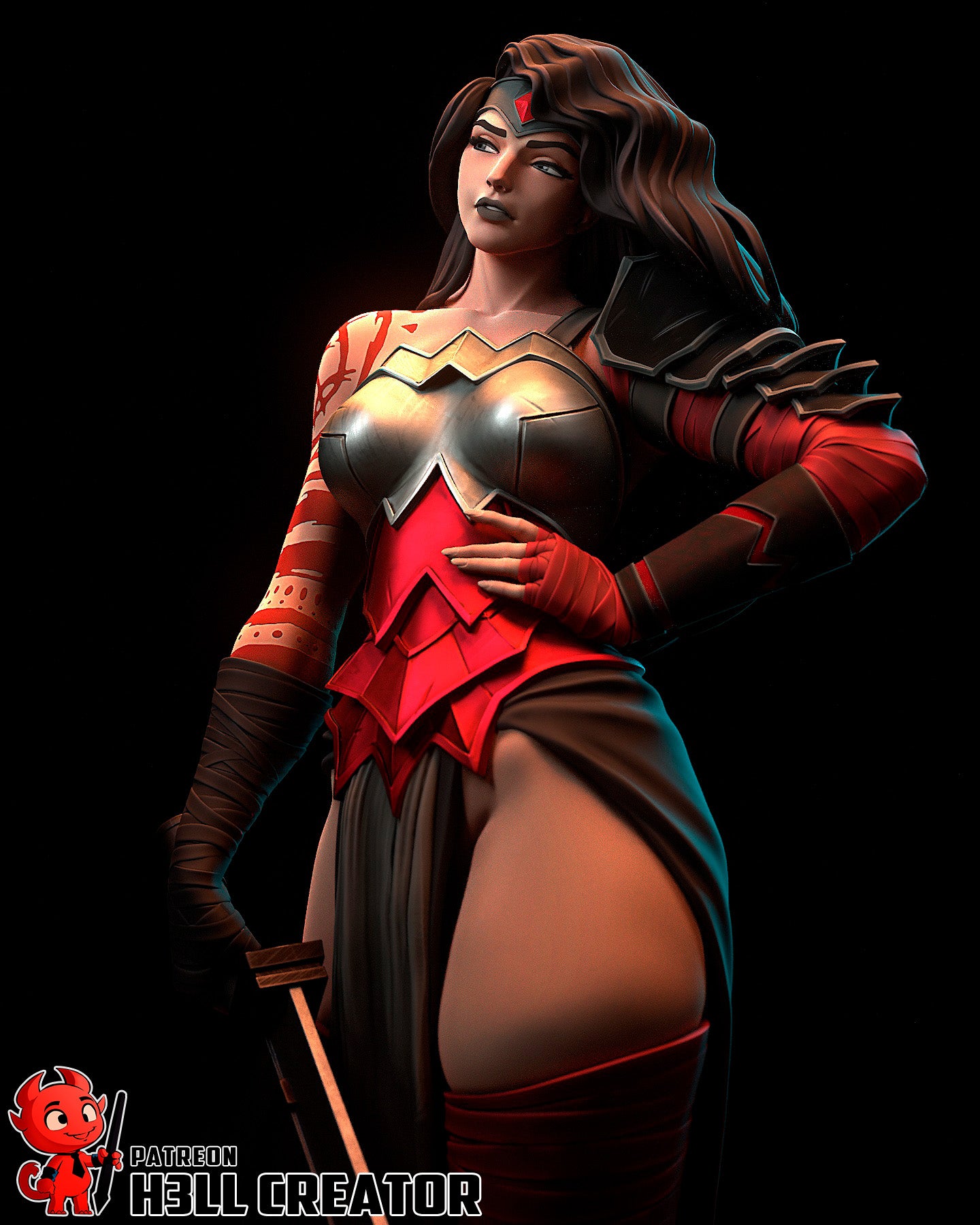 Wonder Woman by h3ll creator | High Quality Resin Print | Painted Commissions available!