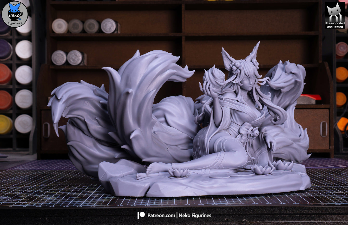 Ahri from League by Neko Figurines | High Quality Resin Print | Painted Commissions available! - Sephiknot