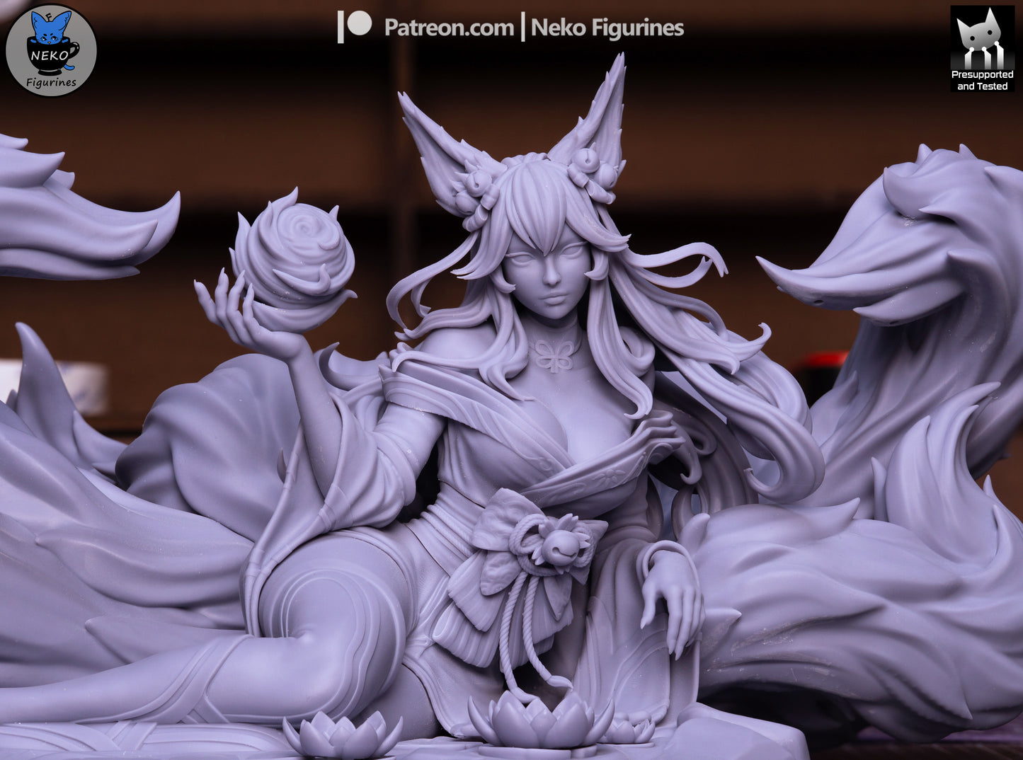 Ahri from League by Neko Figurines | High Quality Resin Print | Painted Commissions available! - Sephiknot