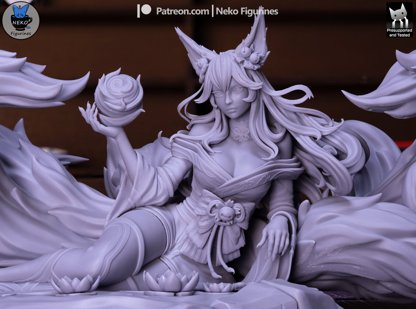 Ahri from League by Neko Figurines | High Quality Resin Print | Painted Commissions available! - Sephiknot