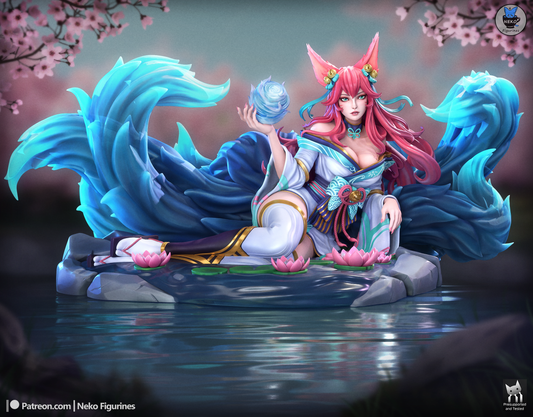 Ahri from League by Neko Figurines | High Quality Resin Print | Painted Commissions available!