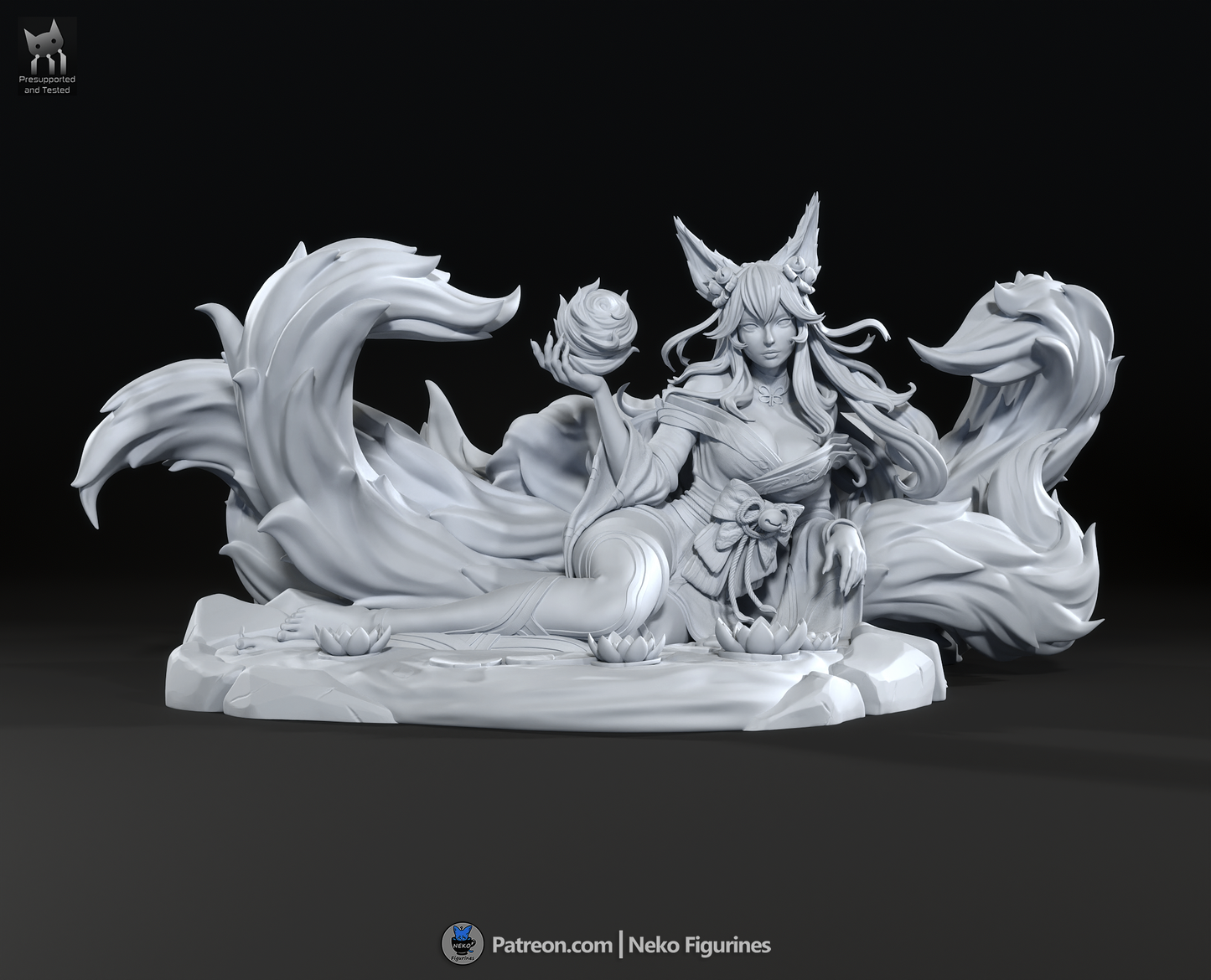 Ahri from League by Neko Figurines | High Quality Resin Print | Painted Commissions available! - Sephiknot