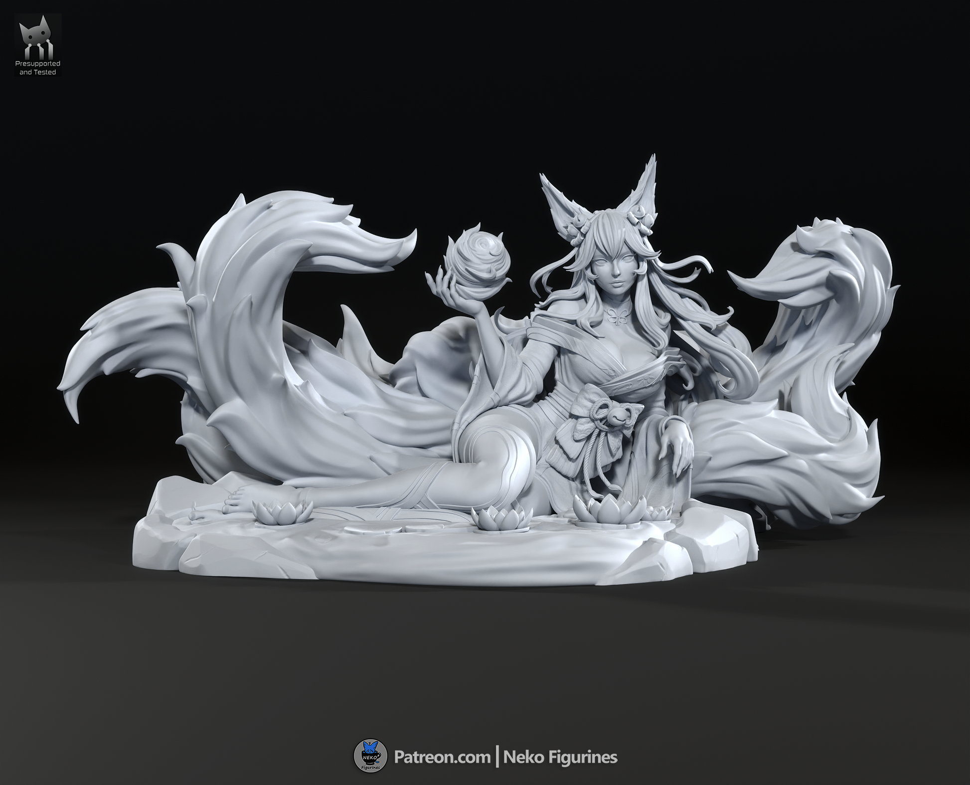 Ahri from League by Neko Figurines | High Quality Resin Print | Painted Commissions available! - Sephiknot