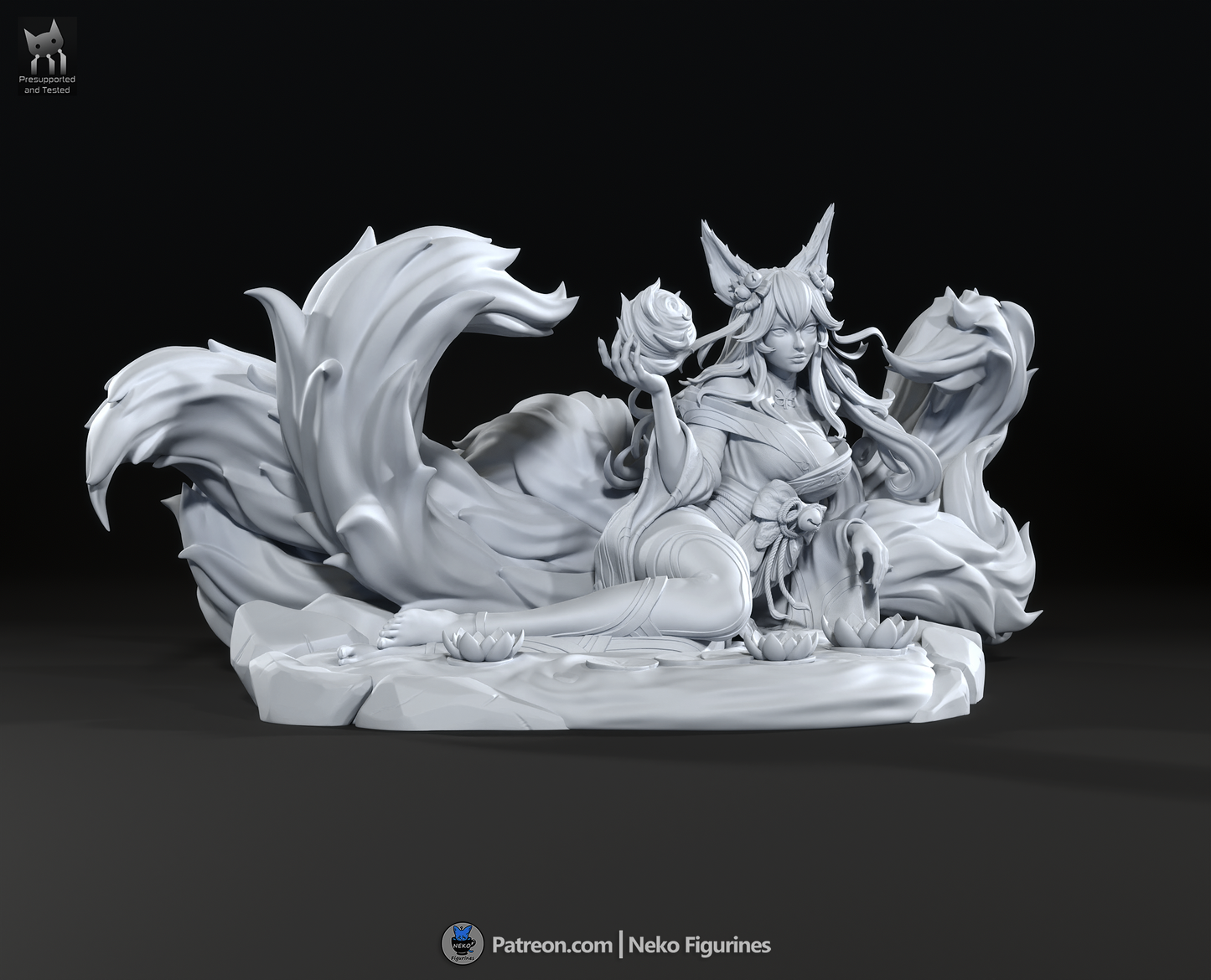 Ahri from League by Neko Figurines | High Quality Resin Print | Painted Commissions available! - Sephiknot