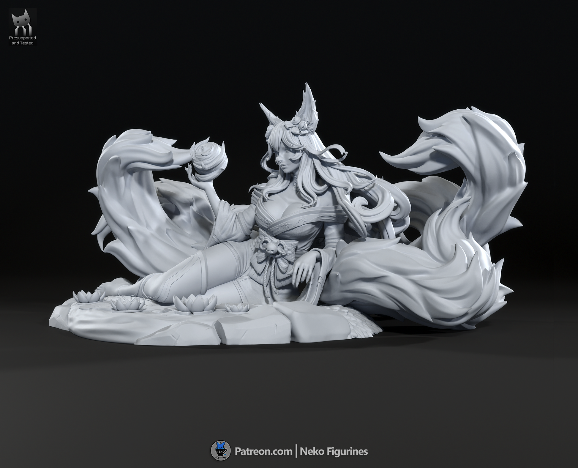 Ahri from League by Neko Figurines | High Quality Resin Print | Painted Commissions available! - Sephiknot