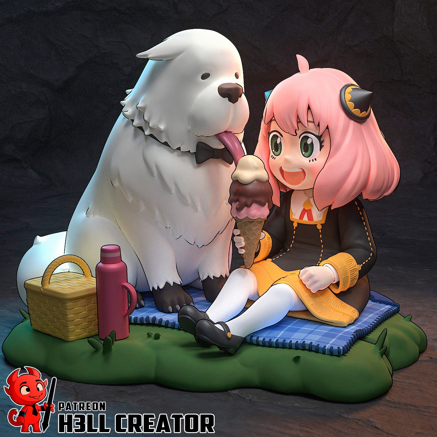 SpyxFamily Anya Garage Kit | Fanmade Model by h3llcreator| Psychic child | 3D Printed - Sephiknot
