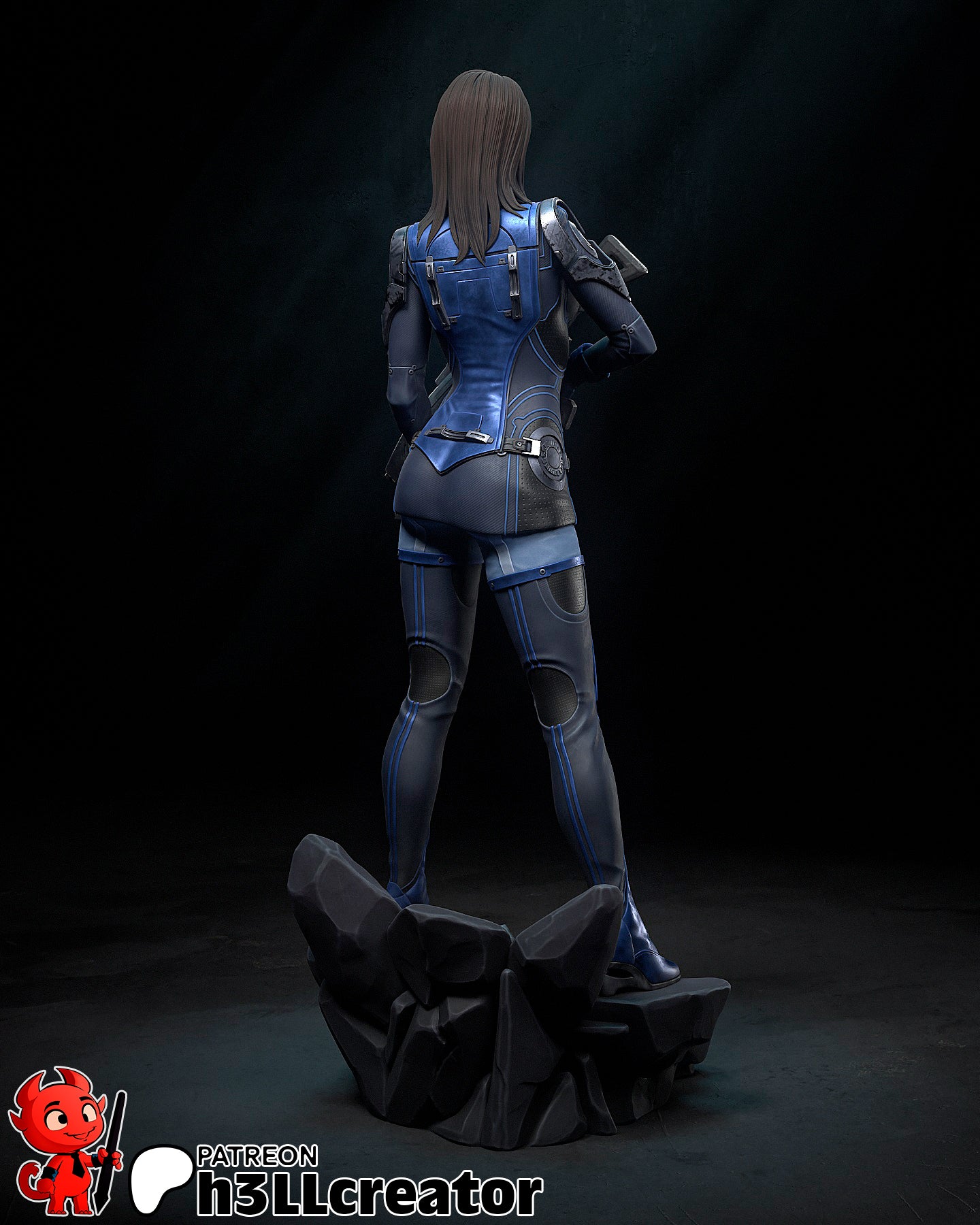 Ashley Williams Garage Kit | Fanmade Model by h3llCreator | Mass Effect | 3D Printed - Sephiknot