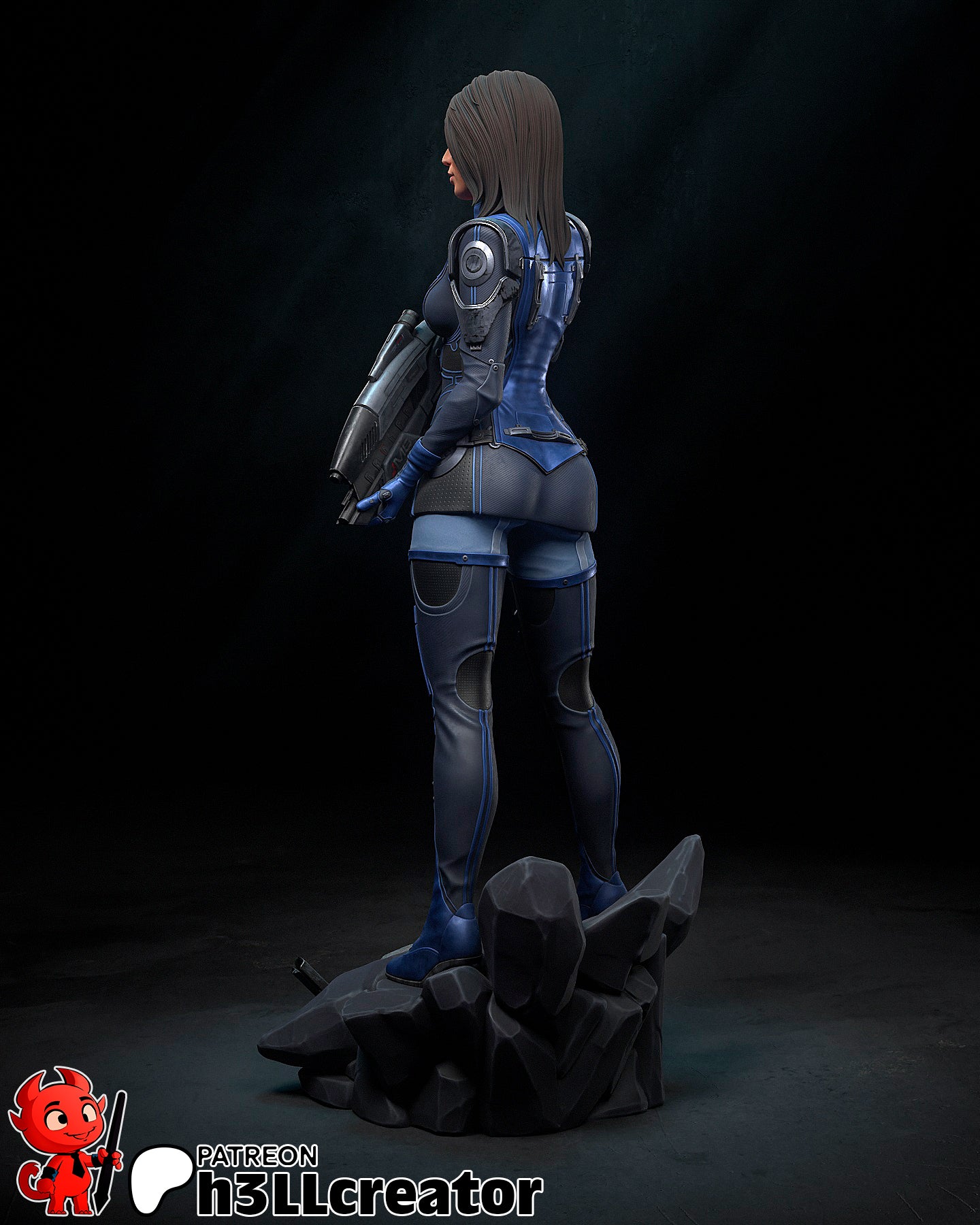 Ashley Williams Garage Kit | Fanmade Model by h3llCreator | Mass Effect | 3D Printed - Sephiknot