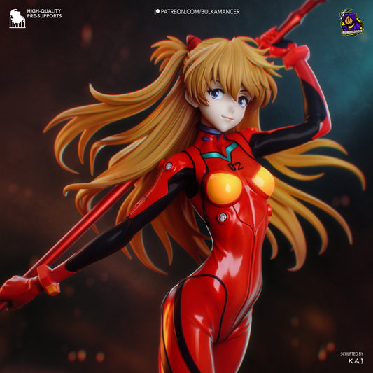 Asuka from Evangelion by Bulkamancer | High Quality Resin Print | Painted Commissions available!