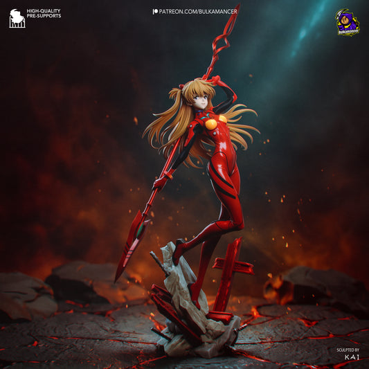 Asuka from Evangelion by Bulkamancer | High Quality Resin Print | Painted Commissions available!