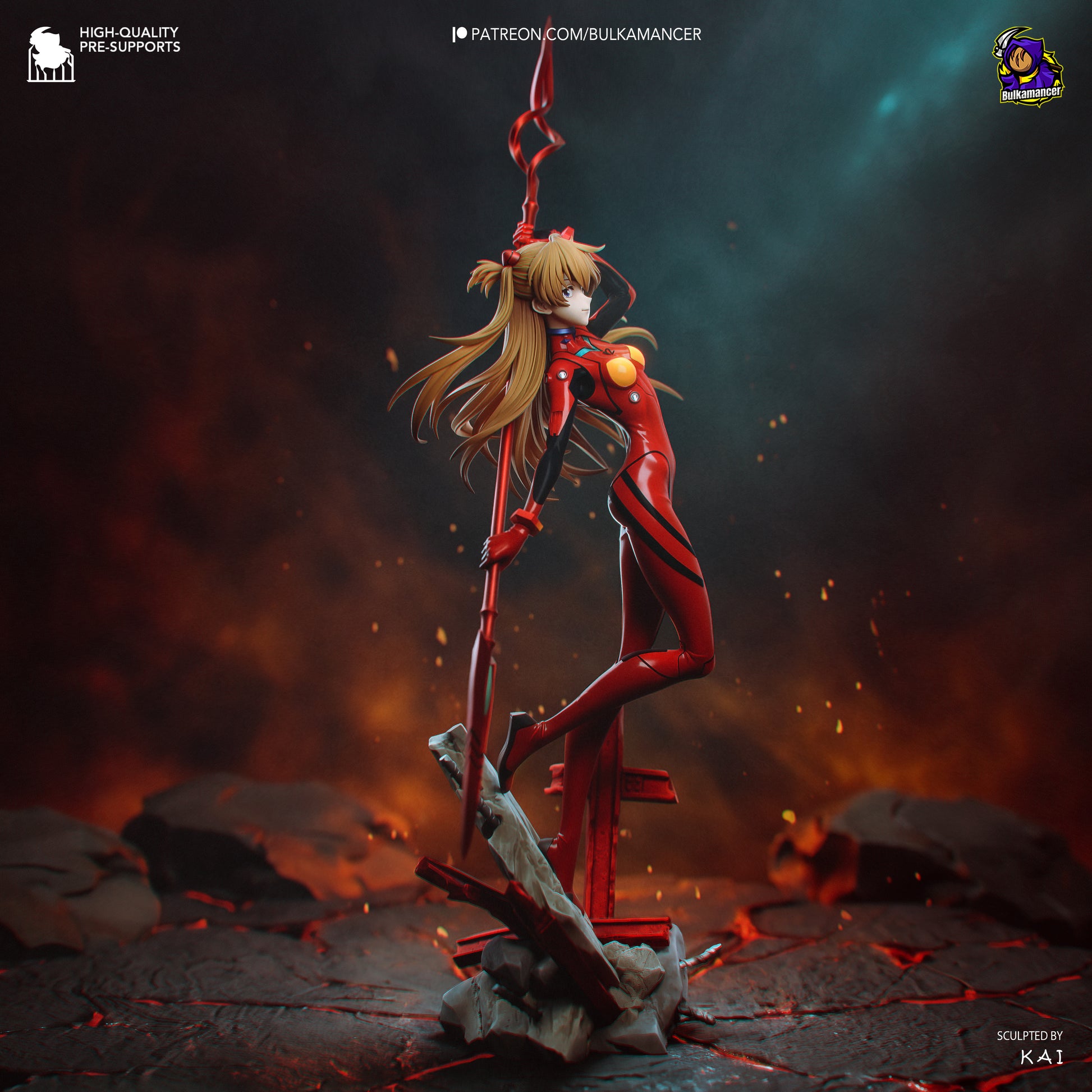 Asuka from Evangelion by Bulkamancer | High Quality Resin Print | Painted Commissions available! - Sephiknot