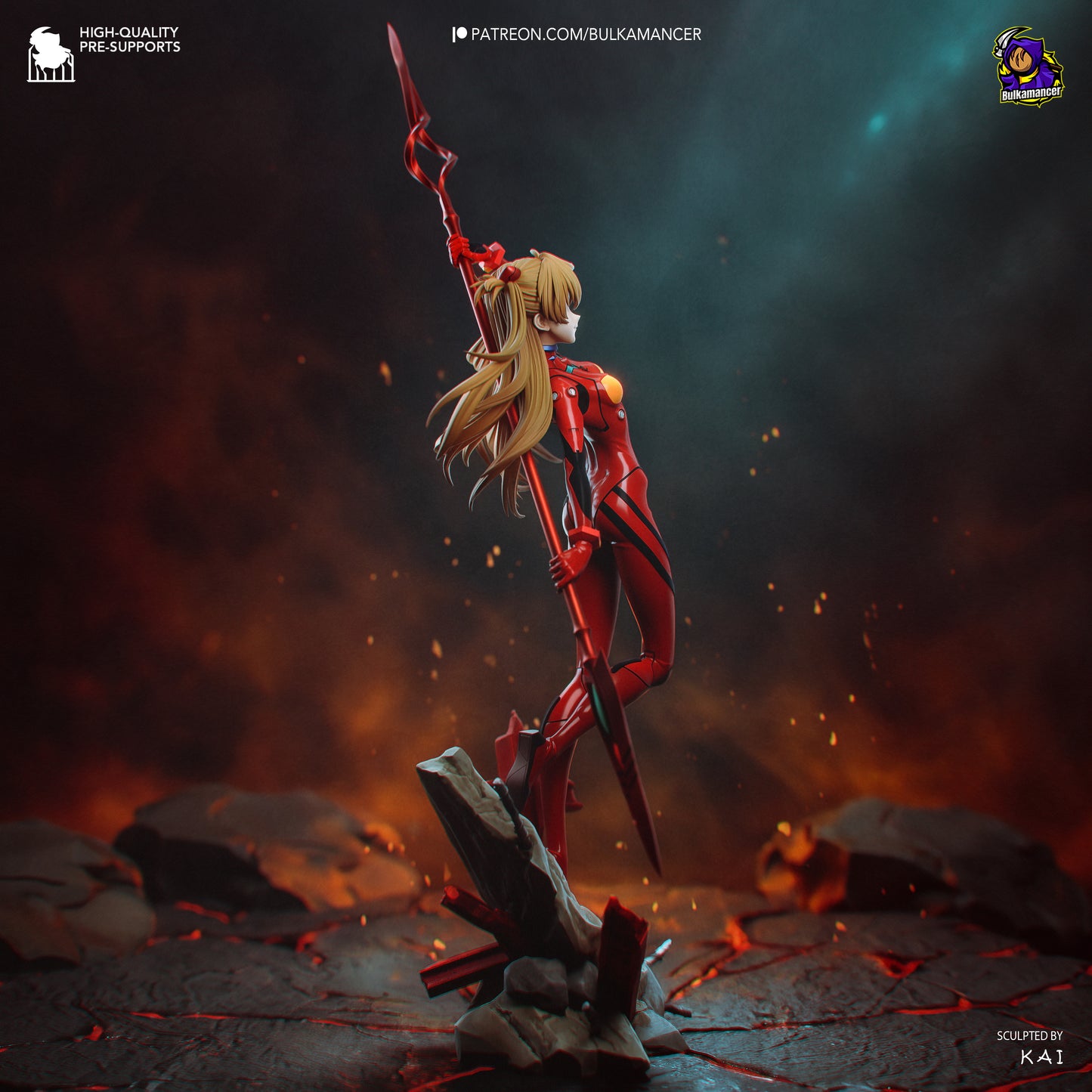 Asuka from Evangelion by Bulkamancer | High Quality Resin Print | Painted Commissions available! - Sephiknot