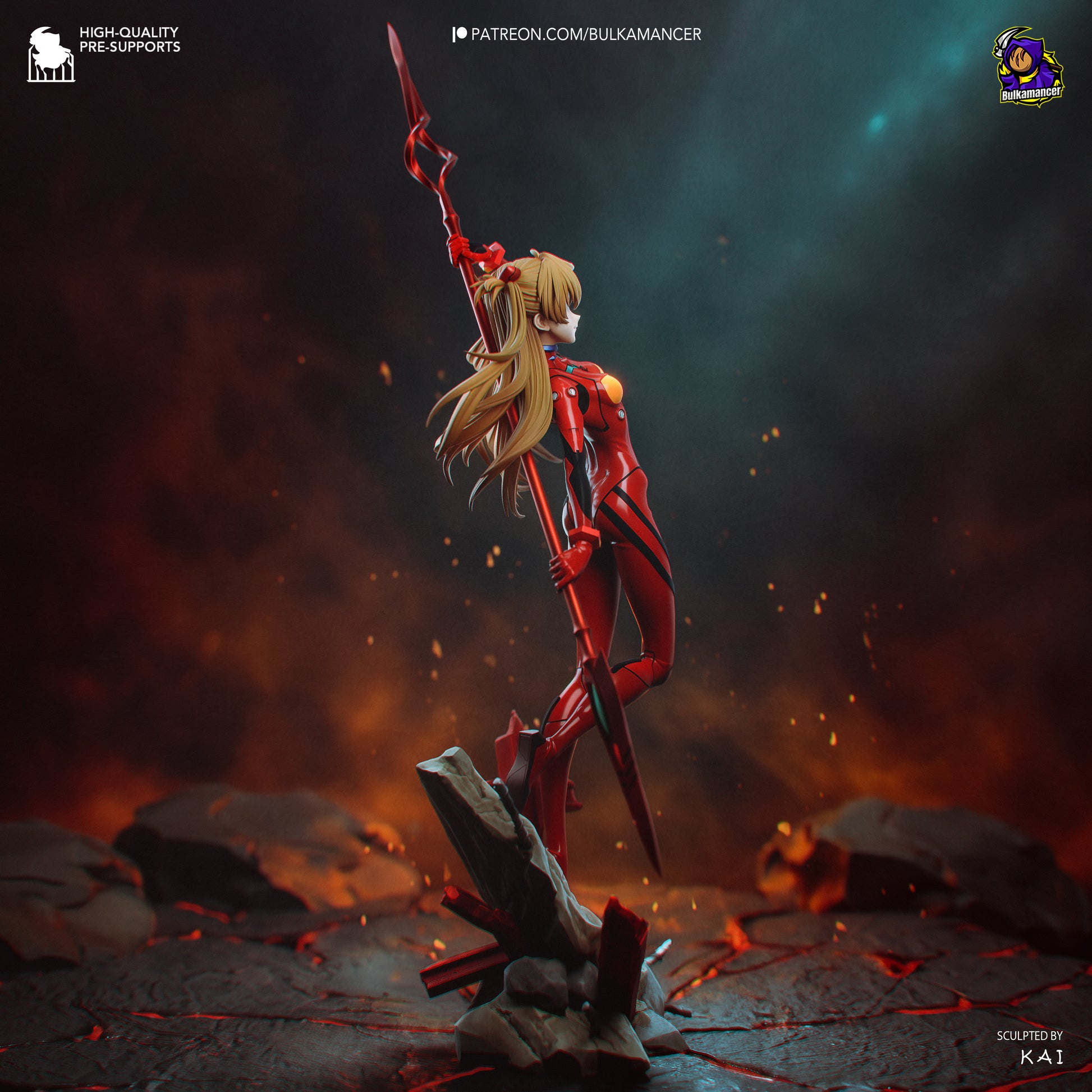Asuka from Evangelion by Bulkamancer | High Quality Resin Print | Painted Commissions available! - Sephiknot