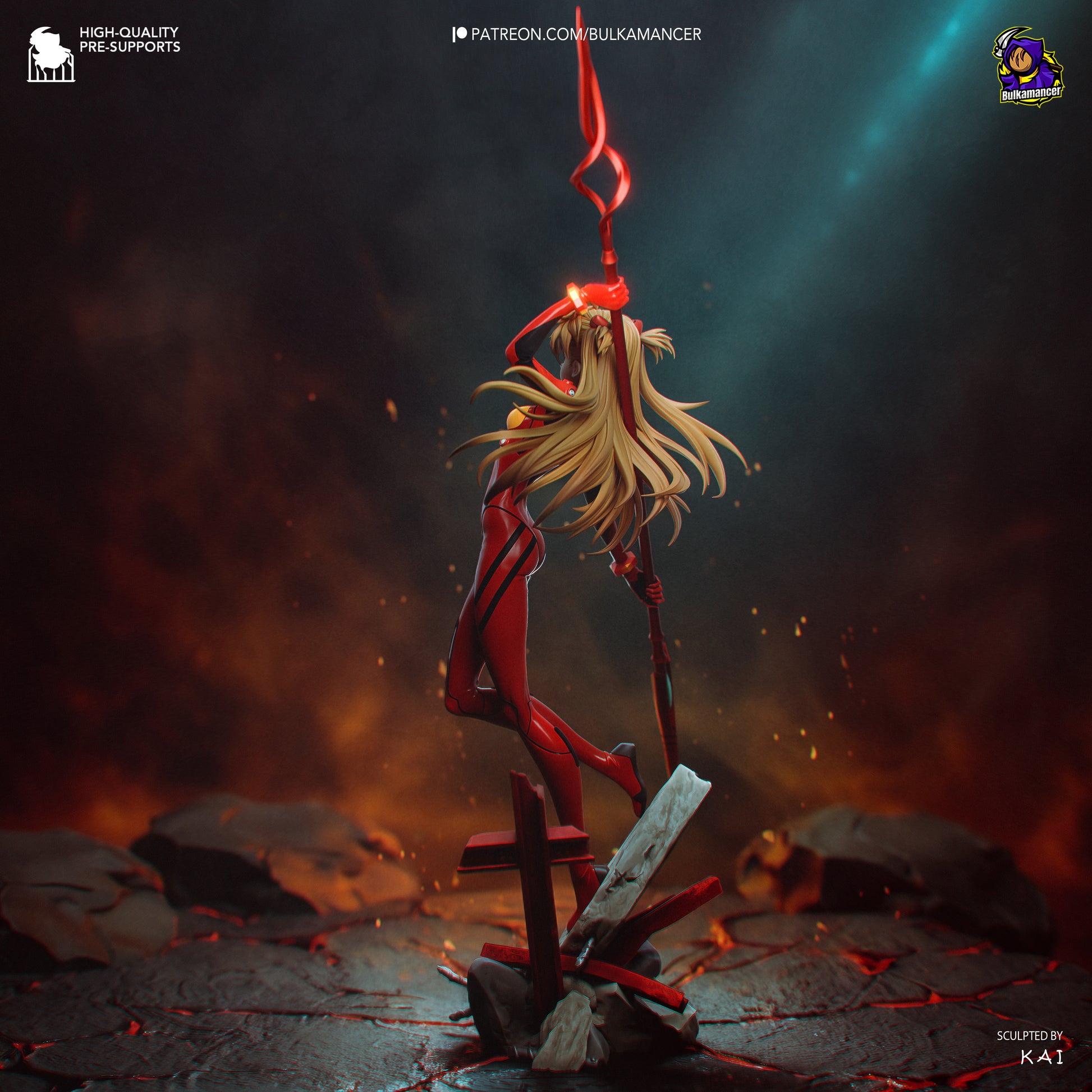Asuka from Evangelion by Bulkamancer | High Quality Resin Print | Painted Commissions available! - Sephiknot