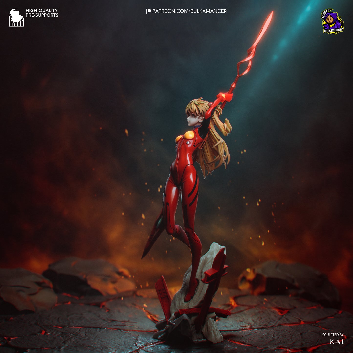 Asuka from Evangelion by Bulkamancer | High Quality Resin Print | Painted Commissions available! - Sephiknot