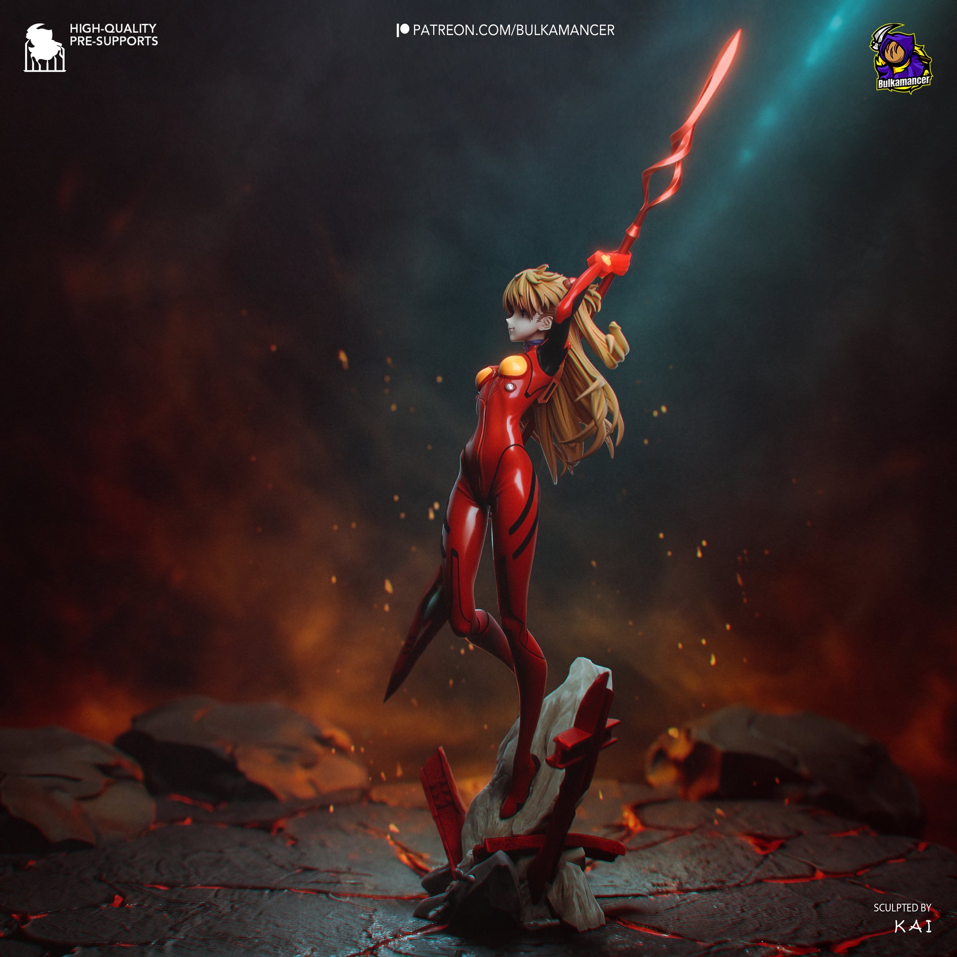 Asuka from Evangelion by Bulkamancer | High Quality Resin Print | Painted Commissions available! - Sephiknot