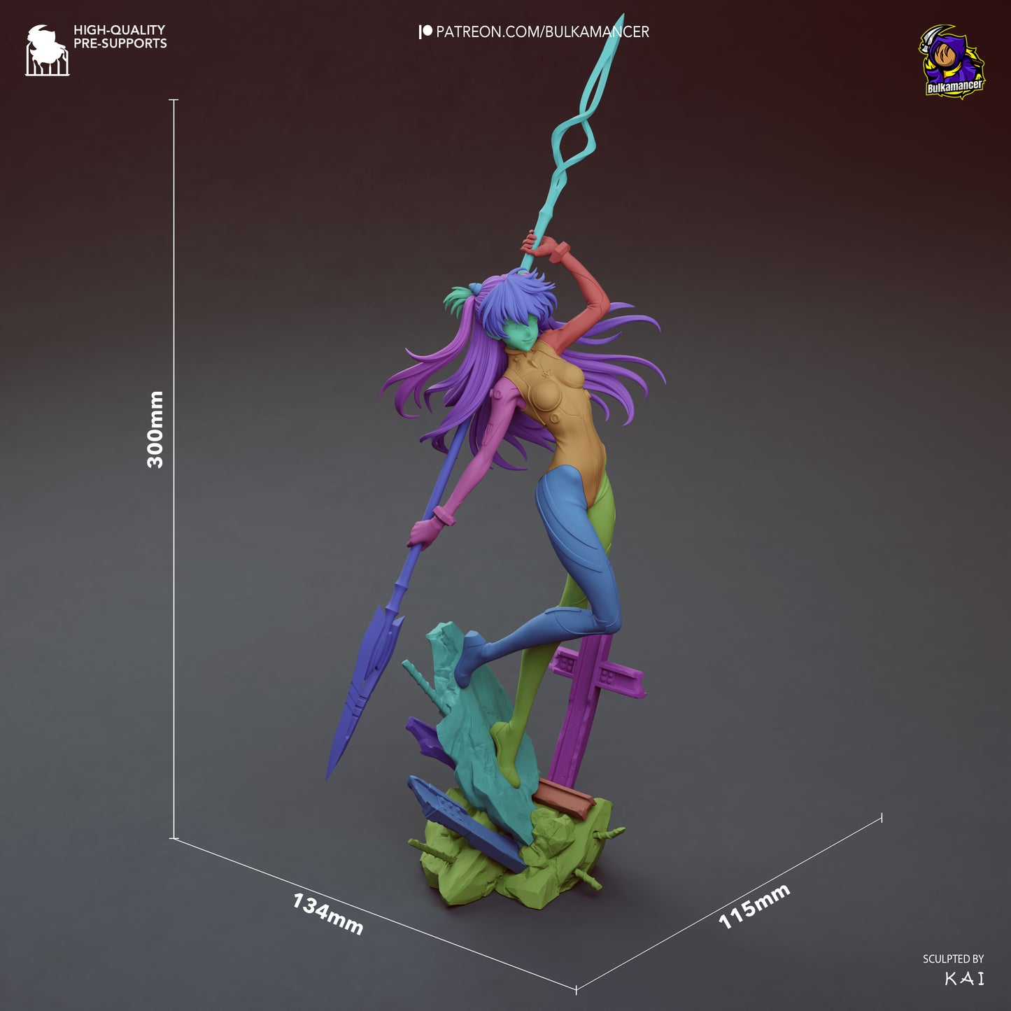 Asuka from Evangelion by Bulkamancer | High Quality Resin Print | Painted Commissions available! - Sephiknot
