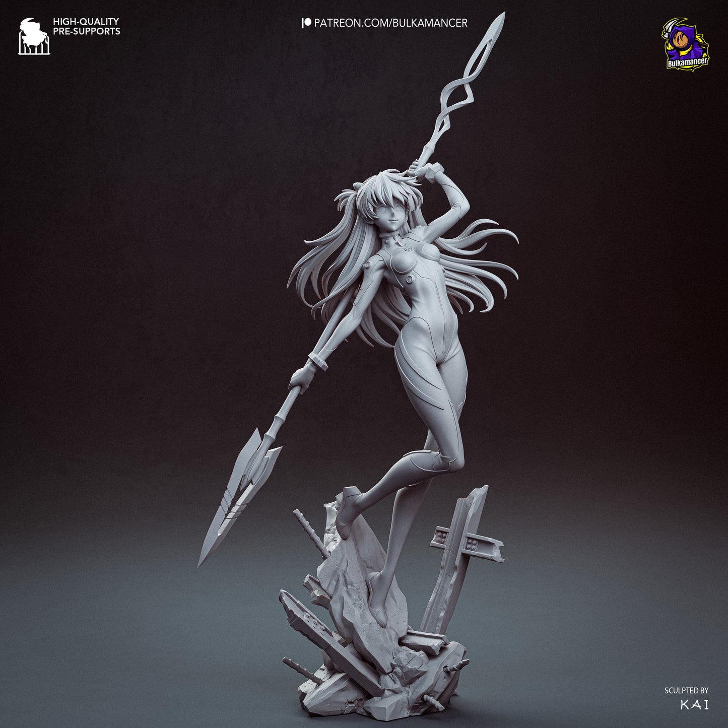 Asuka from Evangelion by Bulkamancer | High Quality Resin Print | Painted Commissions available! - Sephiknot