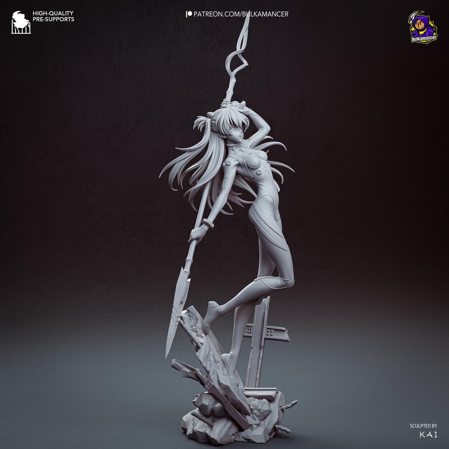 Asuka from Evangelion by Bulkamancer | High Quality Resin Print | Painted Commissions available! - Sephiknot