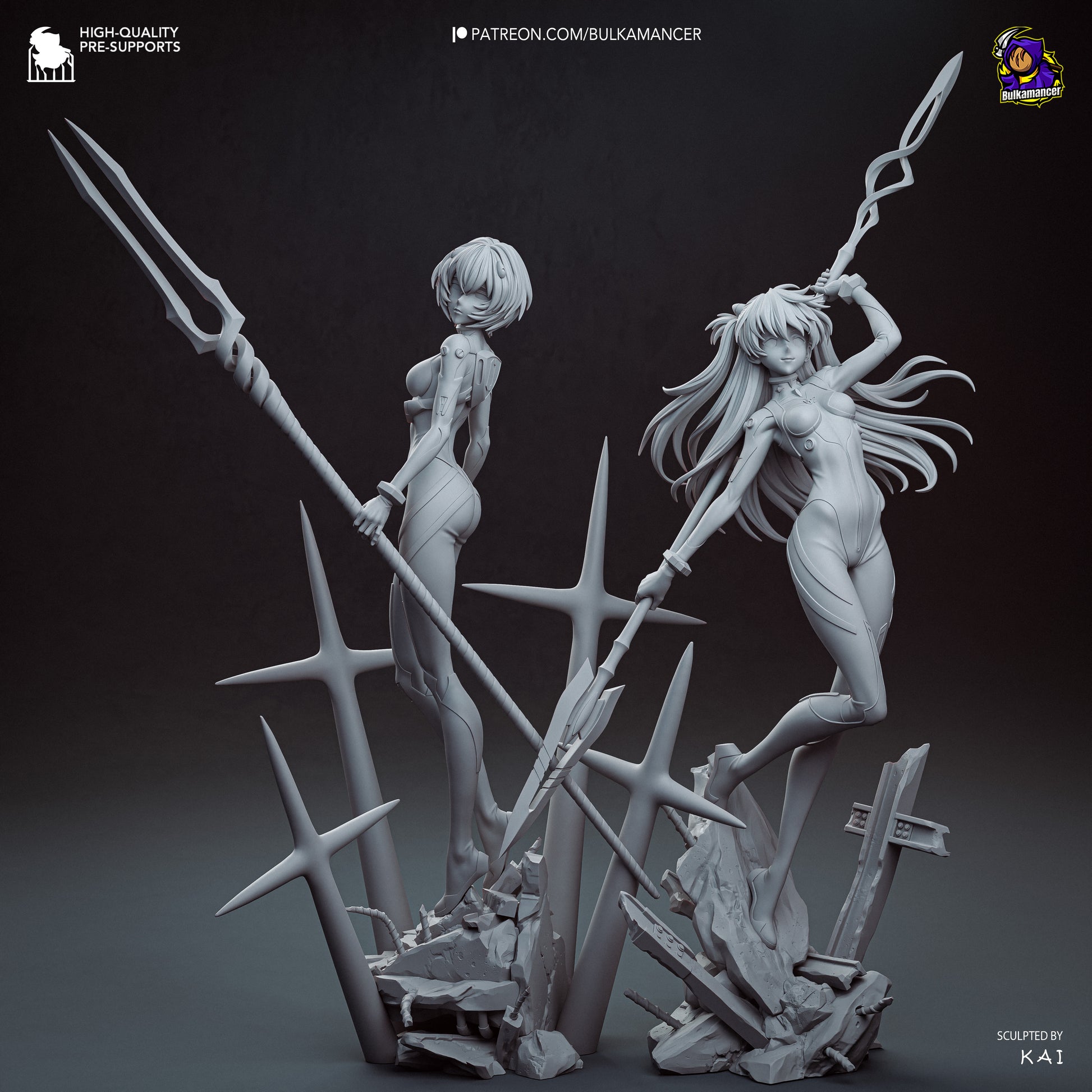 Asuka from Evangelion by Bulkamancer | High Quality Resin Print | Painted Commissions available! - Sephiknot