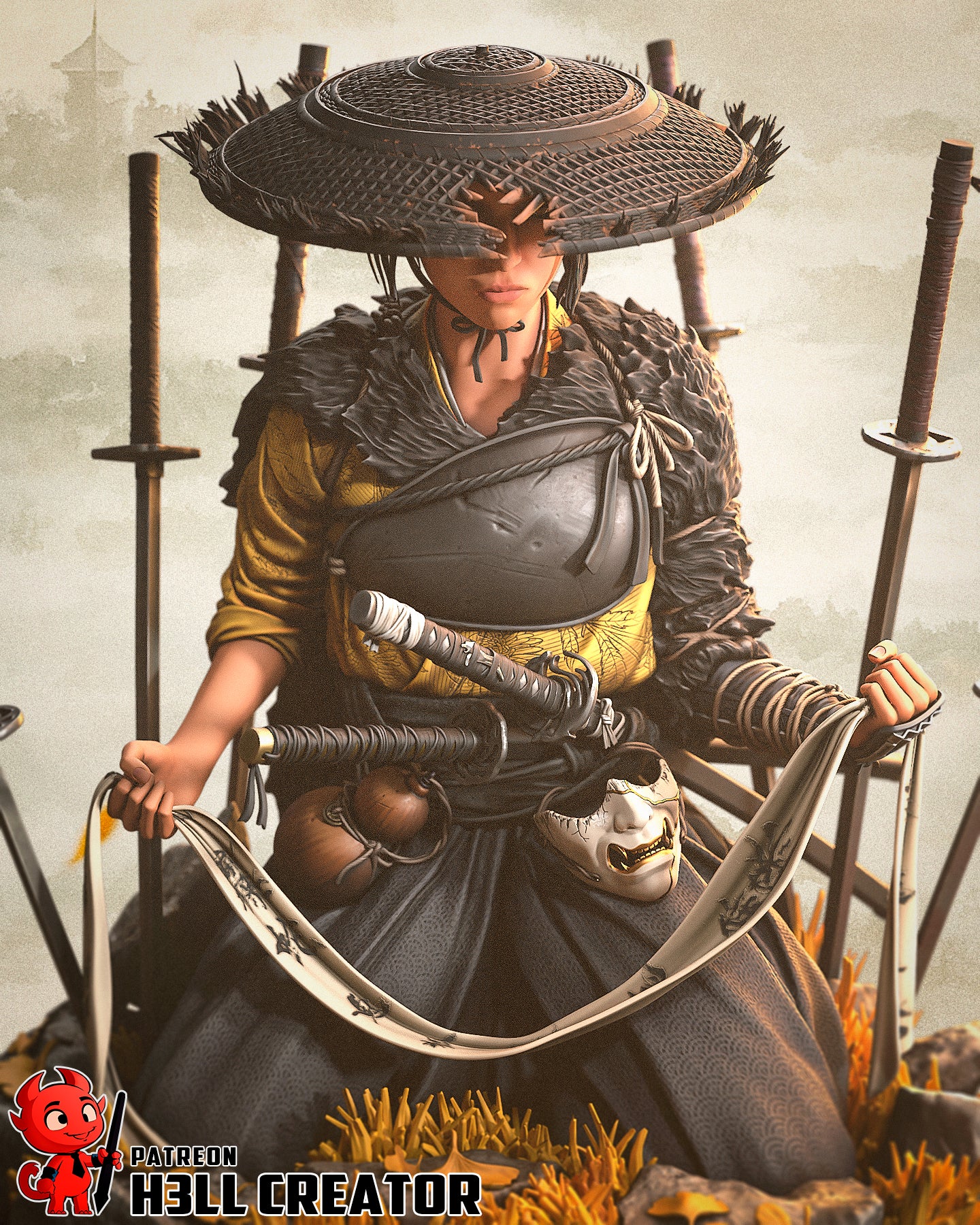 Atsu from Ghost of Yotei Fan-Made Model by h3ll Creator