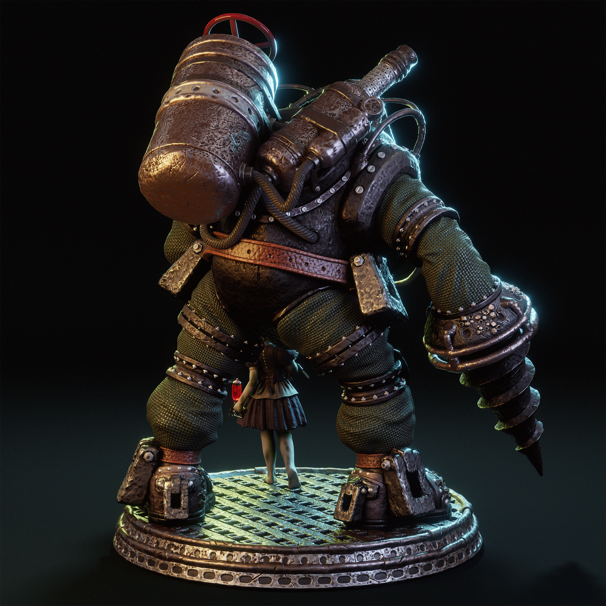Big Daddy & Little Sister by CA3D | High Quality Resin Print | Painted Commissions available! - Sephiknot