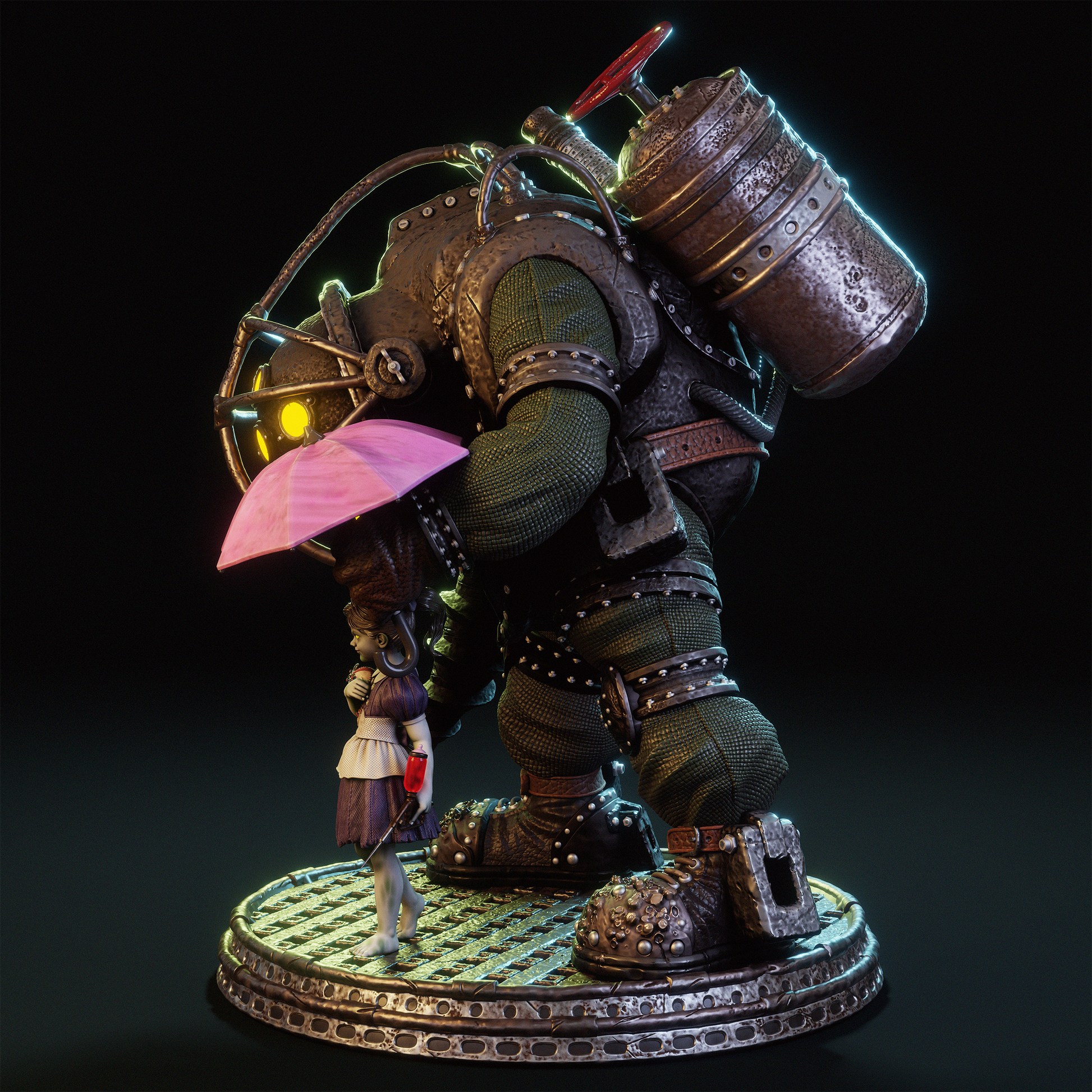 Big Daddy & Little Sister by CA3D | High Quality Resin Print | Painted Commissions available! - Sephiknot