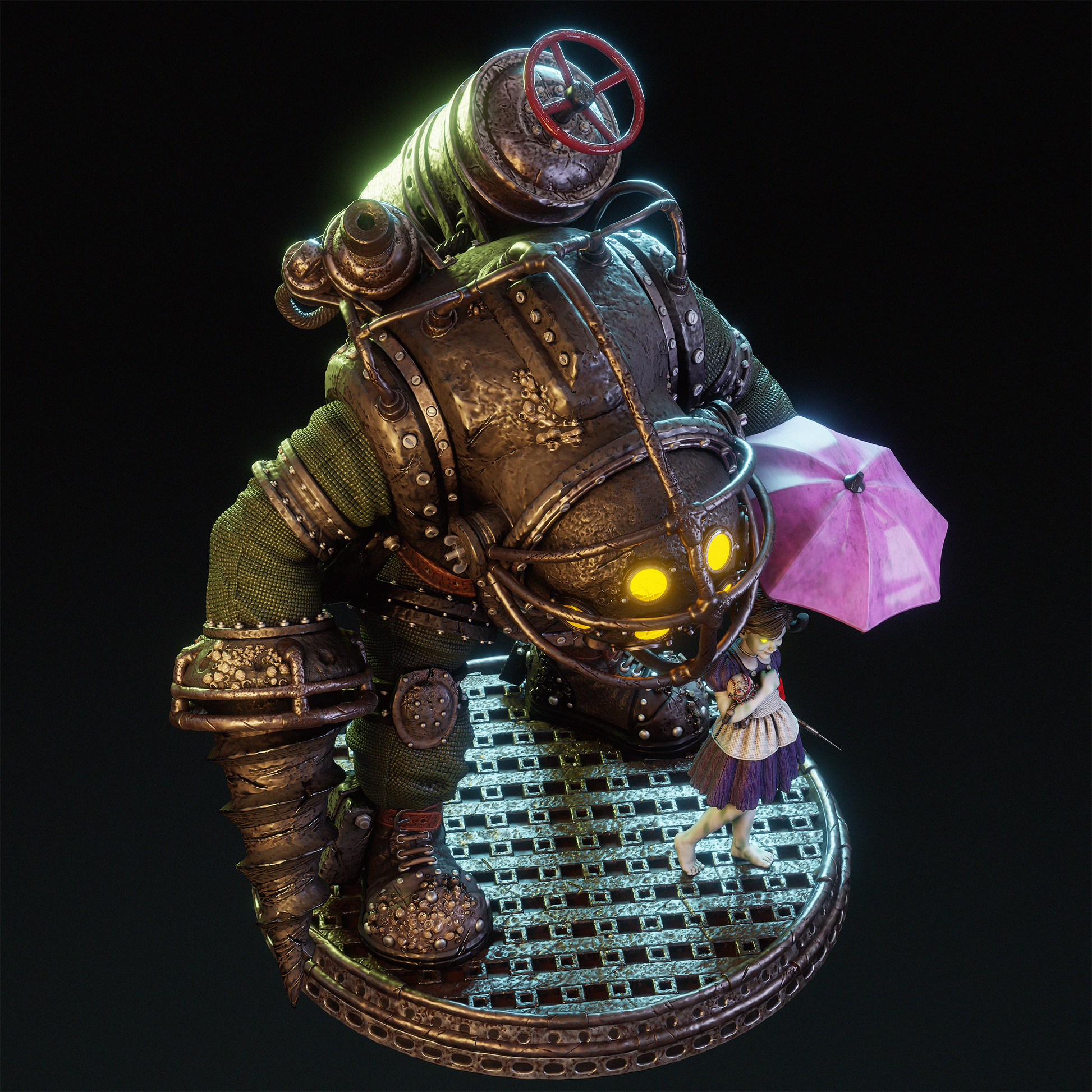 Big Daddy & Little Sister by CA3D | High Quality Resin Print | Painted Commissions available! - Sephiknot