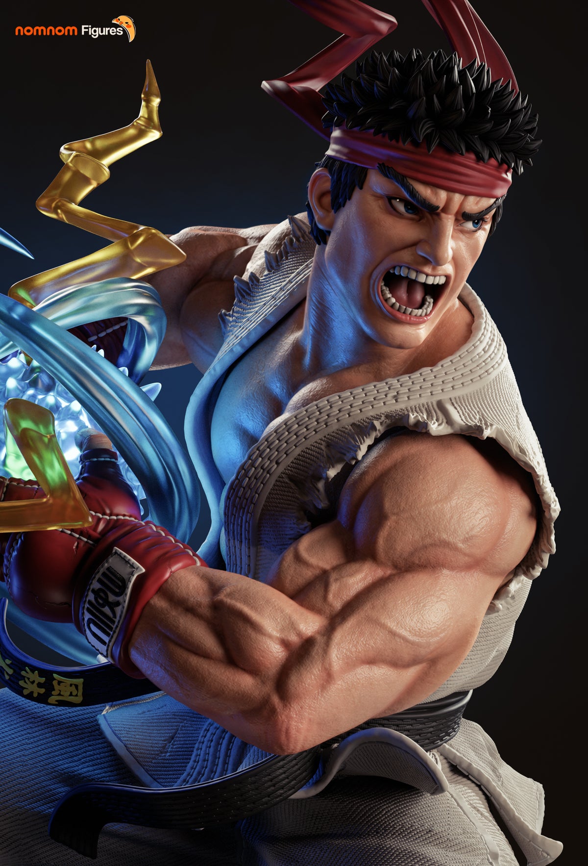 Ryu by NomNom | High Quality Resin Print | Painted Commissions available! - Sephiknot